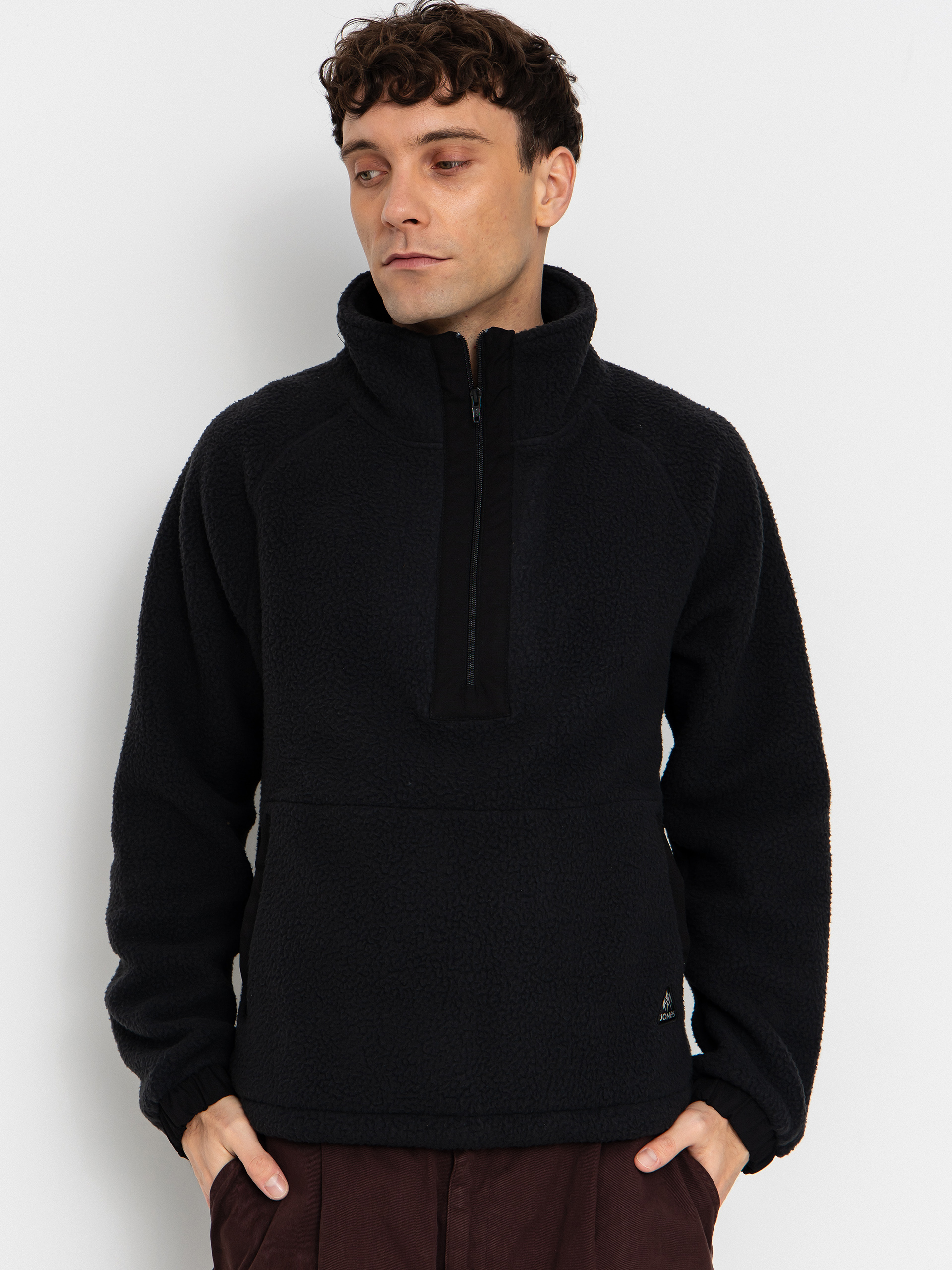 Jones Snowboards Sweatshirt Campfire Rec Sherpa (stealth black)