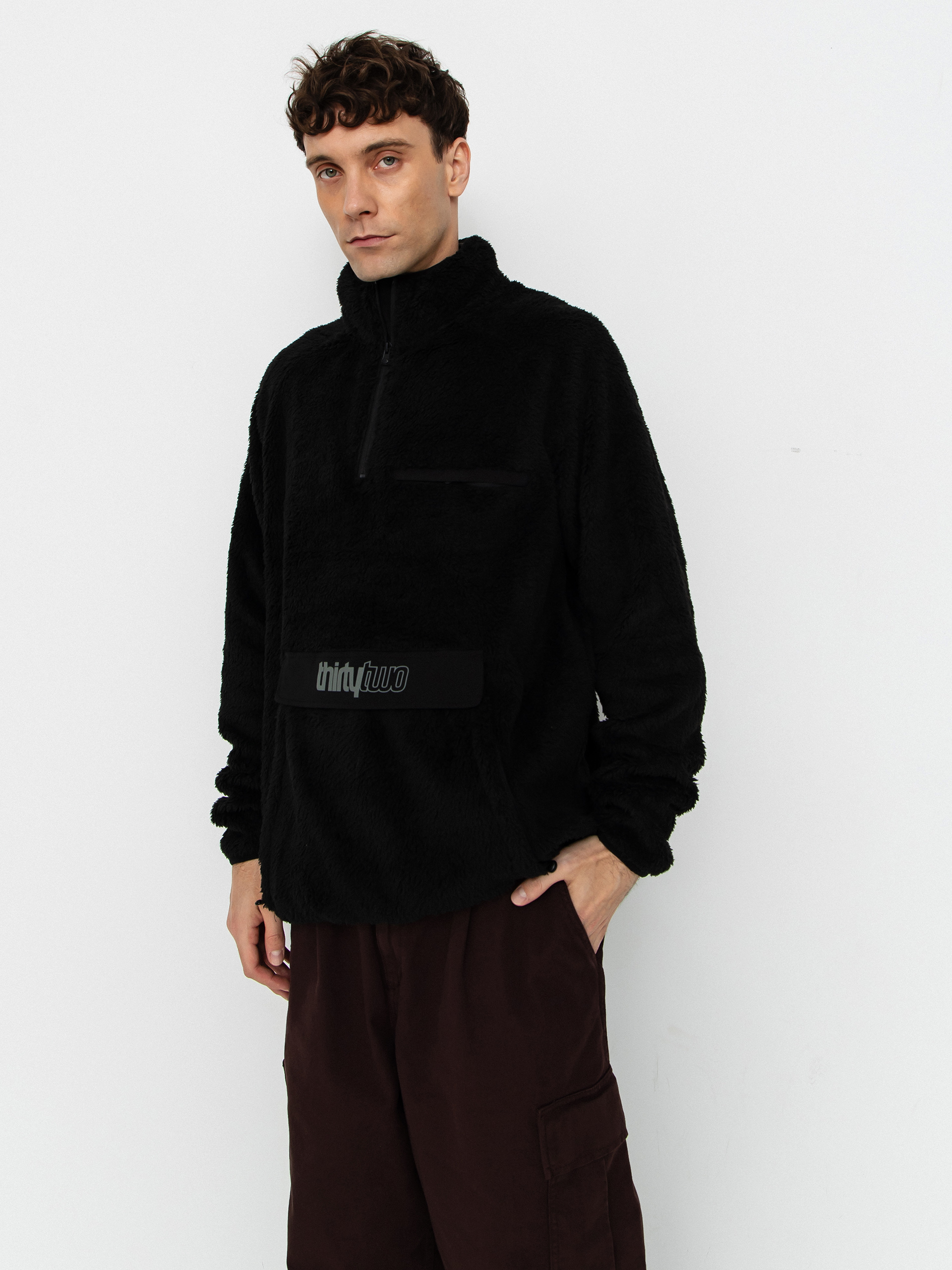 Mens ThirtyTwo Active sweatshirt Rest Stop Pile (black)