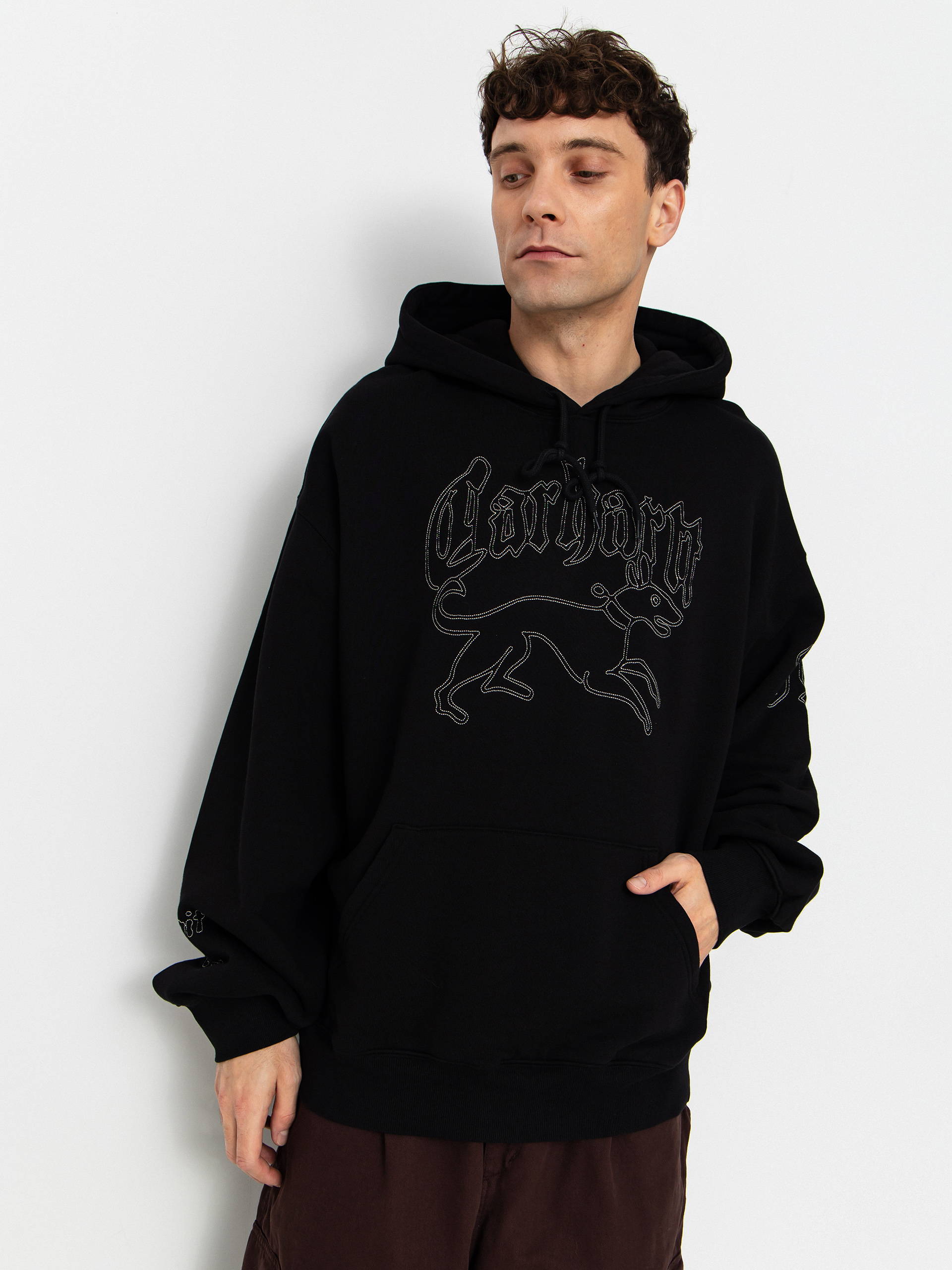 Carhartt WIP Hoodie Hackwork HD - black (black/wall)