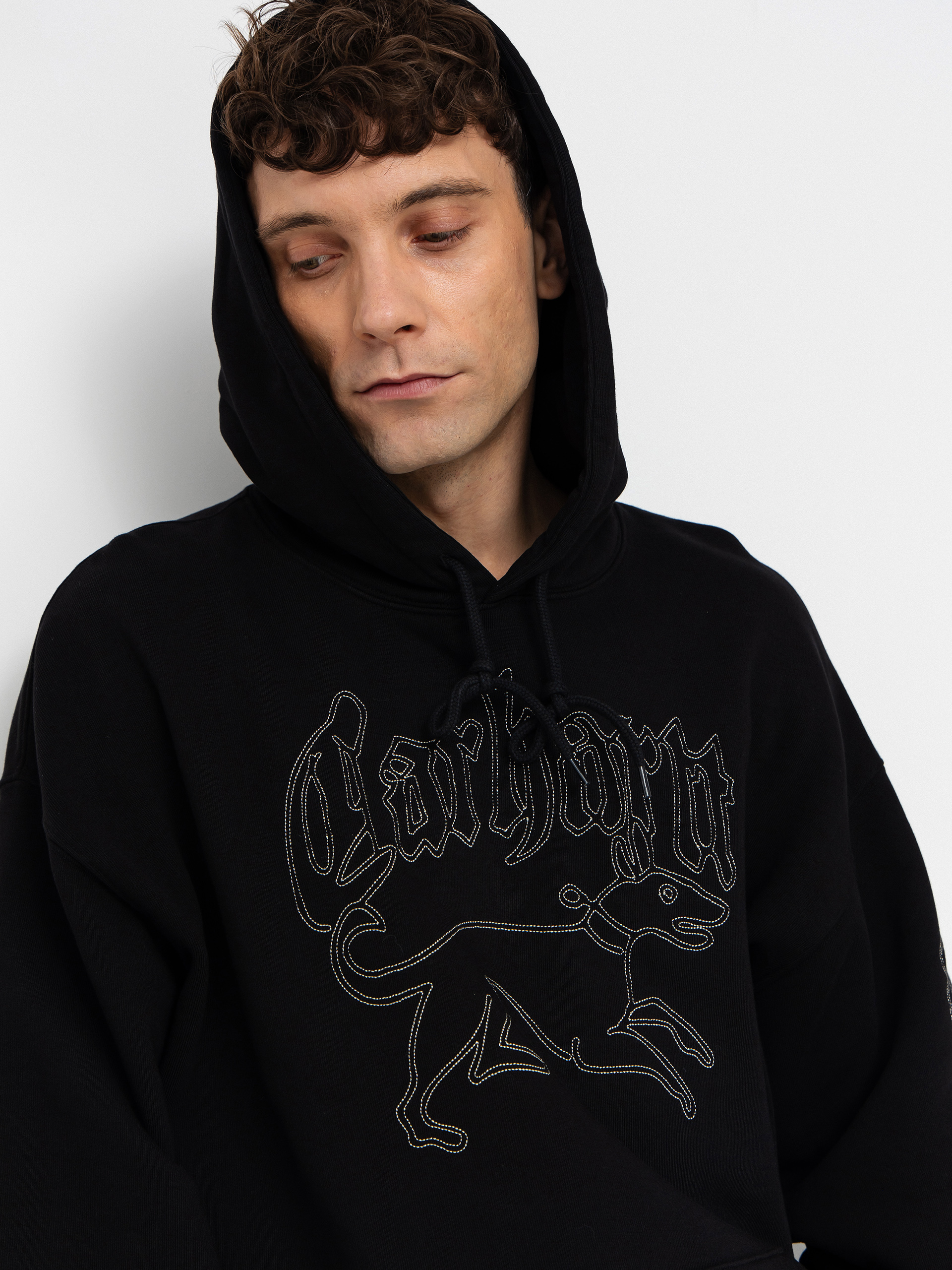 playhardworkhard パーカー　黒　蓄光 Carhartt WIP Hoodie Hackwork HD - black (black/wall)