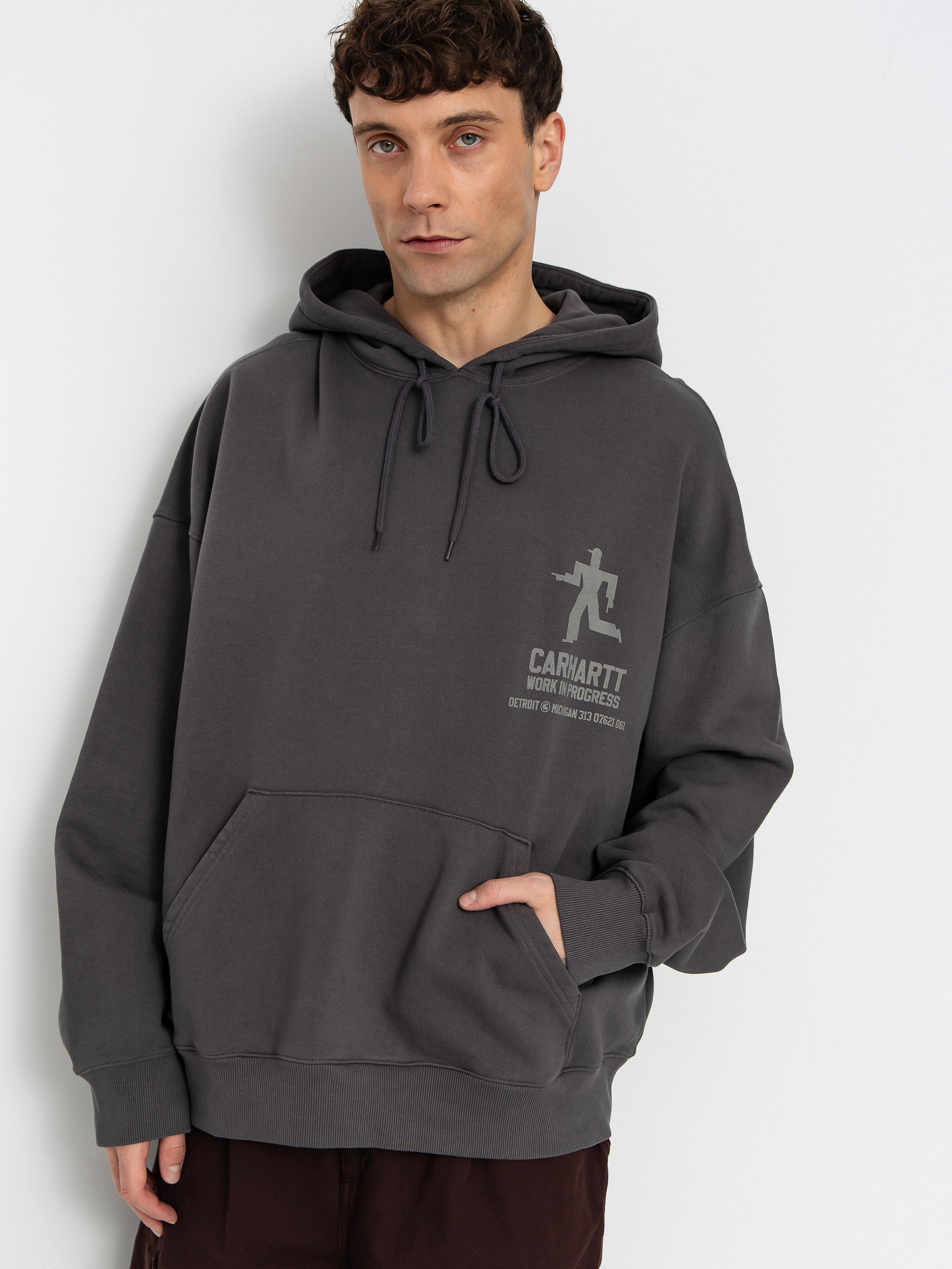Carhartt WIP Hoodie Distance HD - grey (graphite/stone dyed)