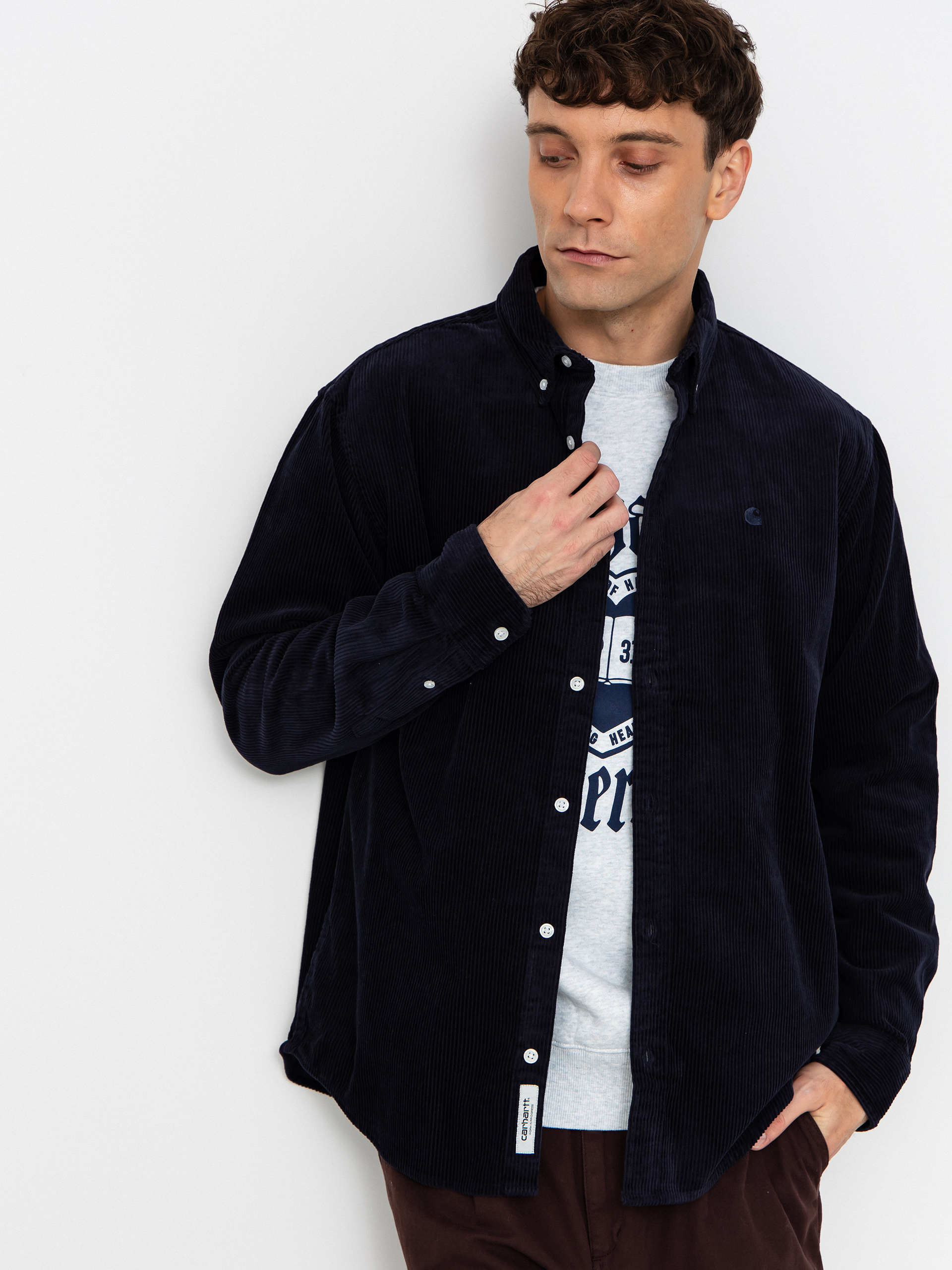 Carhartt WIP Shirt Madison Cord - navy blue (dark navy/dark navy)