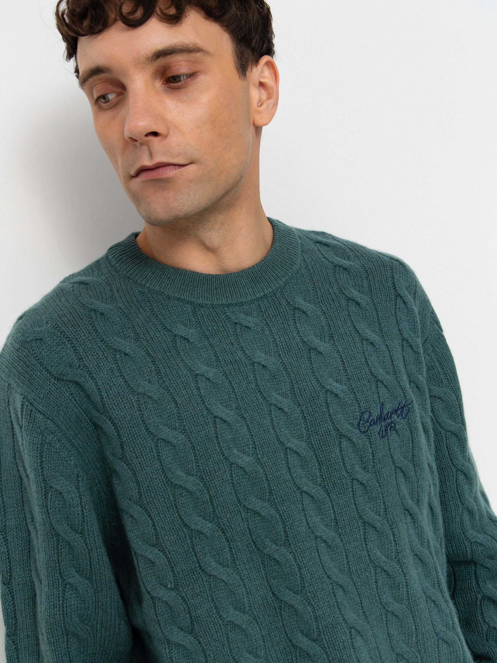 Carhartt WIP Sweater Signature (silver pine/jupiter)