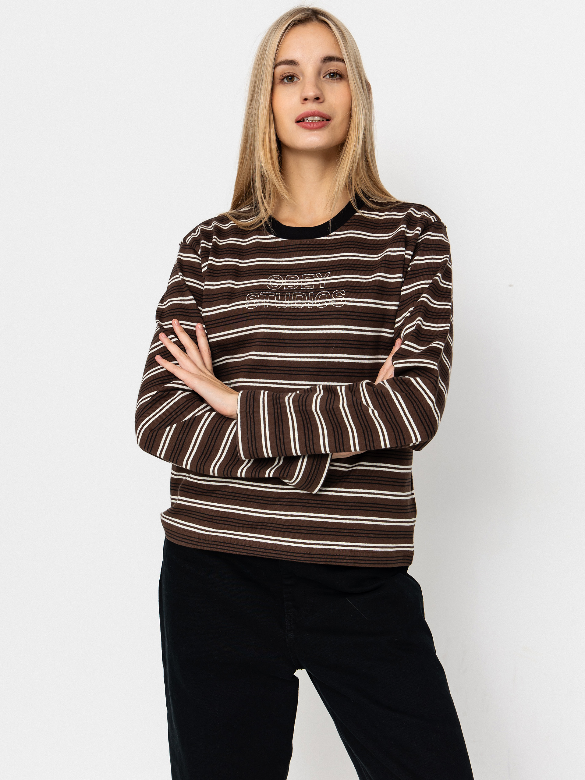 OBEY Louie Stripe Wmn Longsleeve