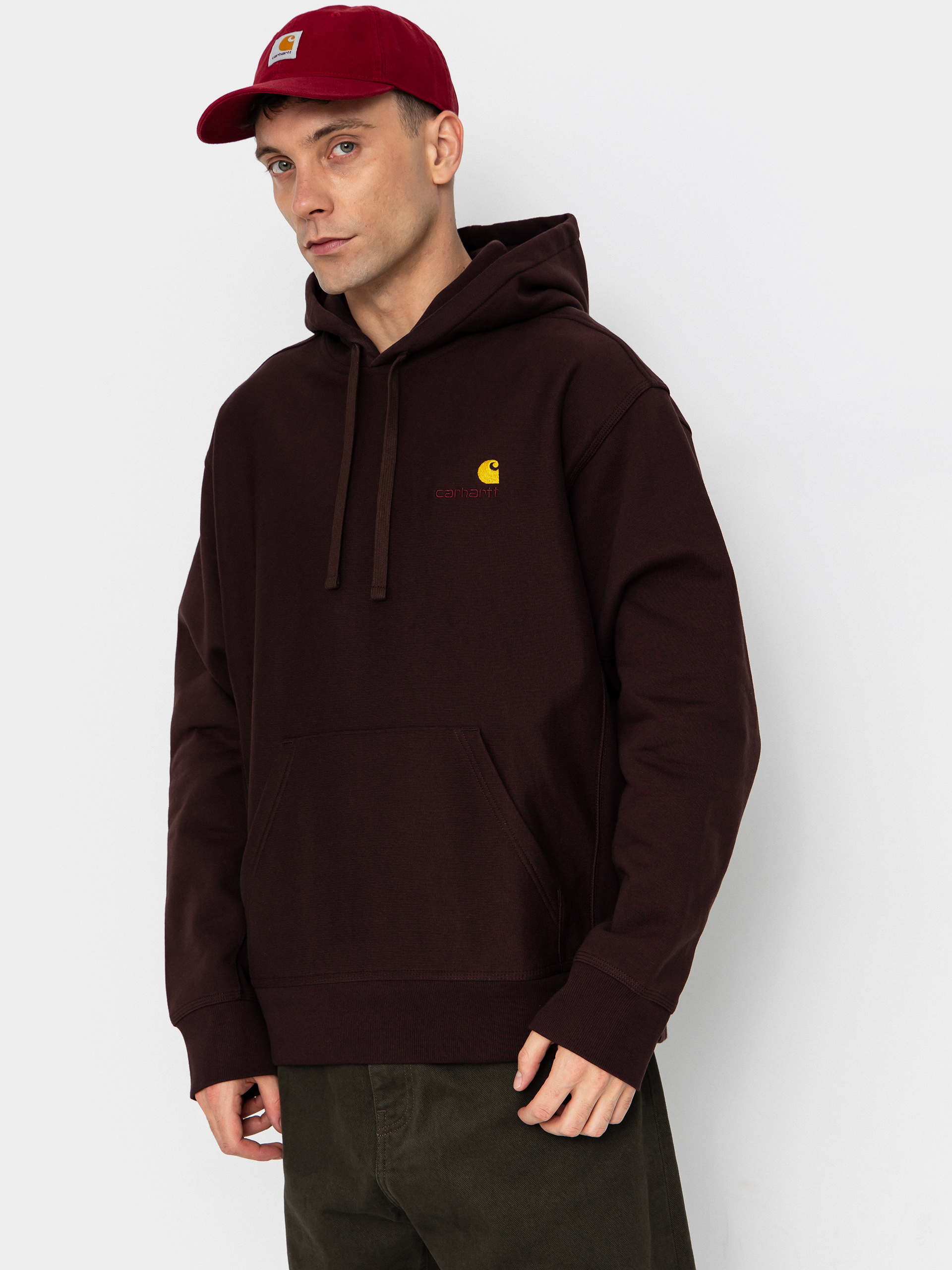 Carhartt WIP Hoodie American Script HD (palisander)