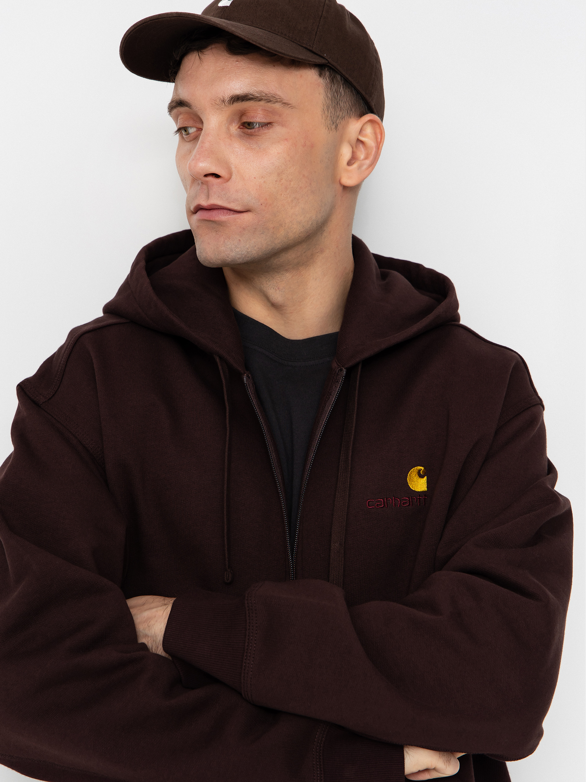 Carhartt WIP Hoodie American Script ZHD (palisander)