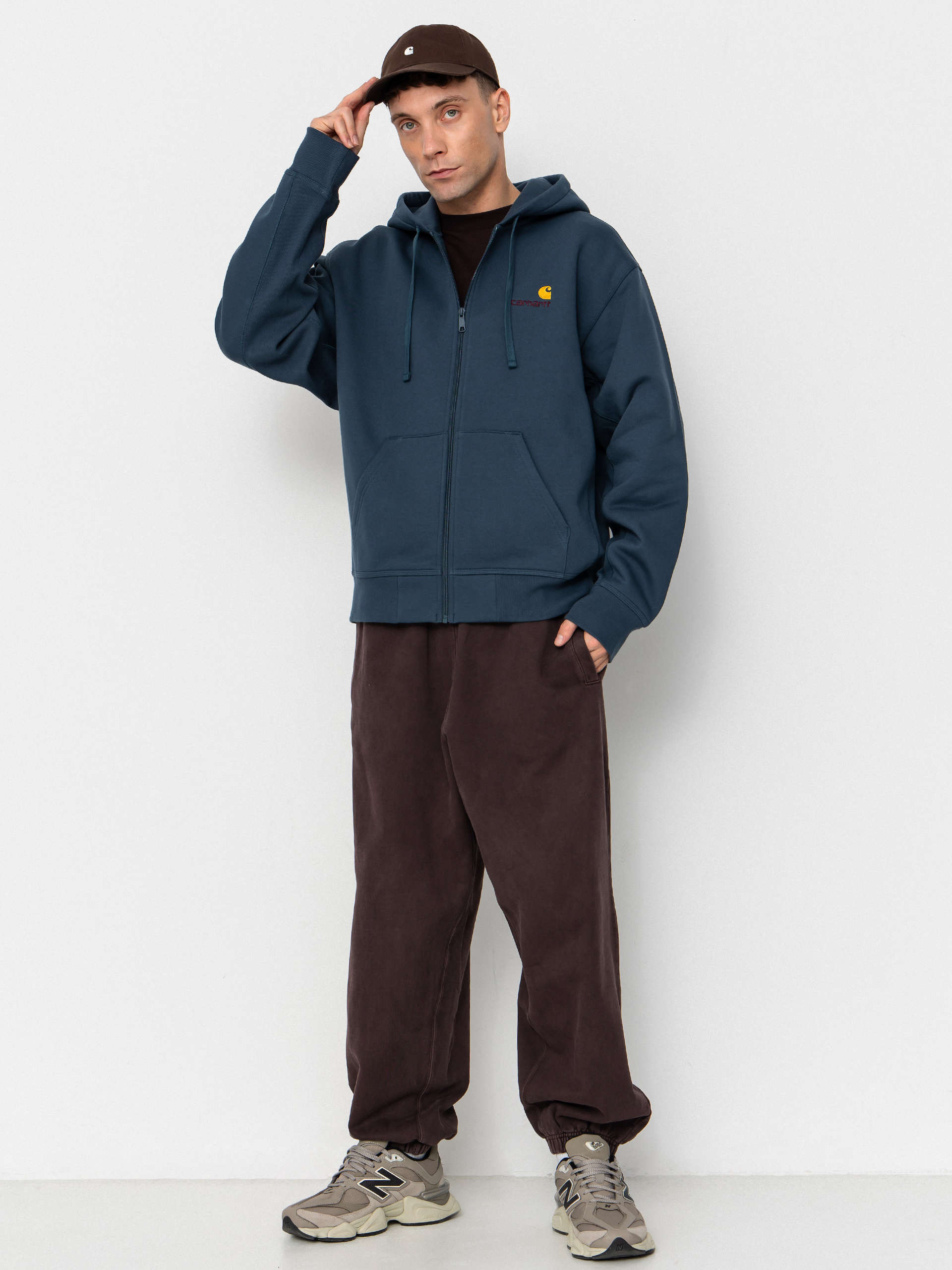 Carhartt WIP Hoodie American Script ZHD - blue (office blue)
