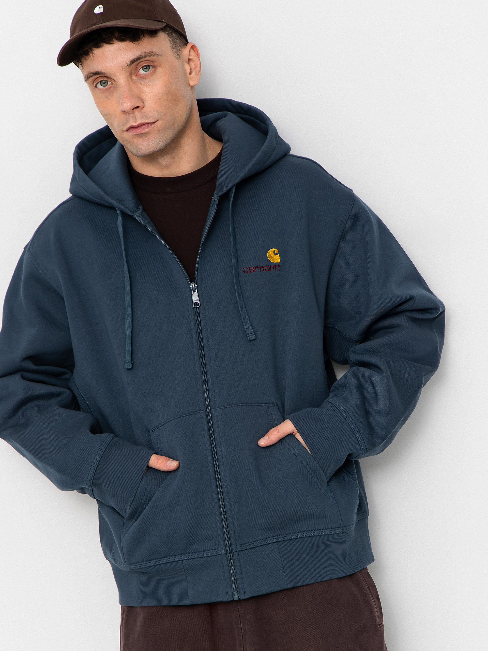 Carhartt WIP Hoodie American Script ZHD - blue (office blue)