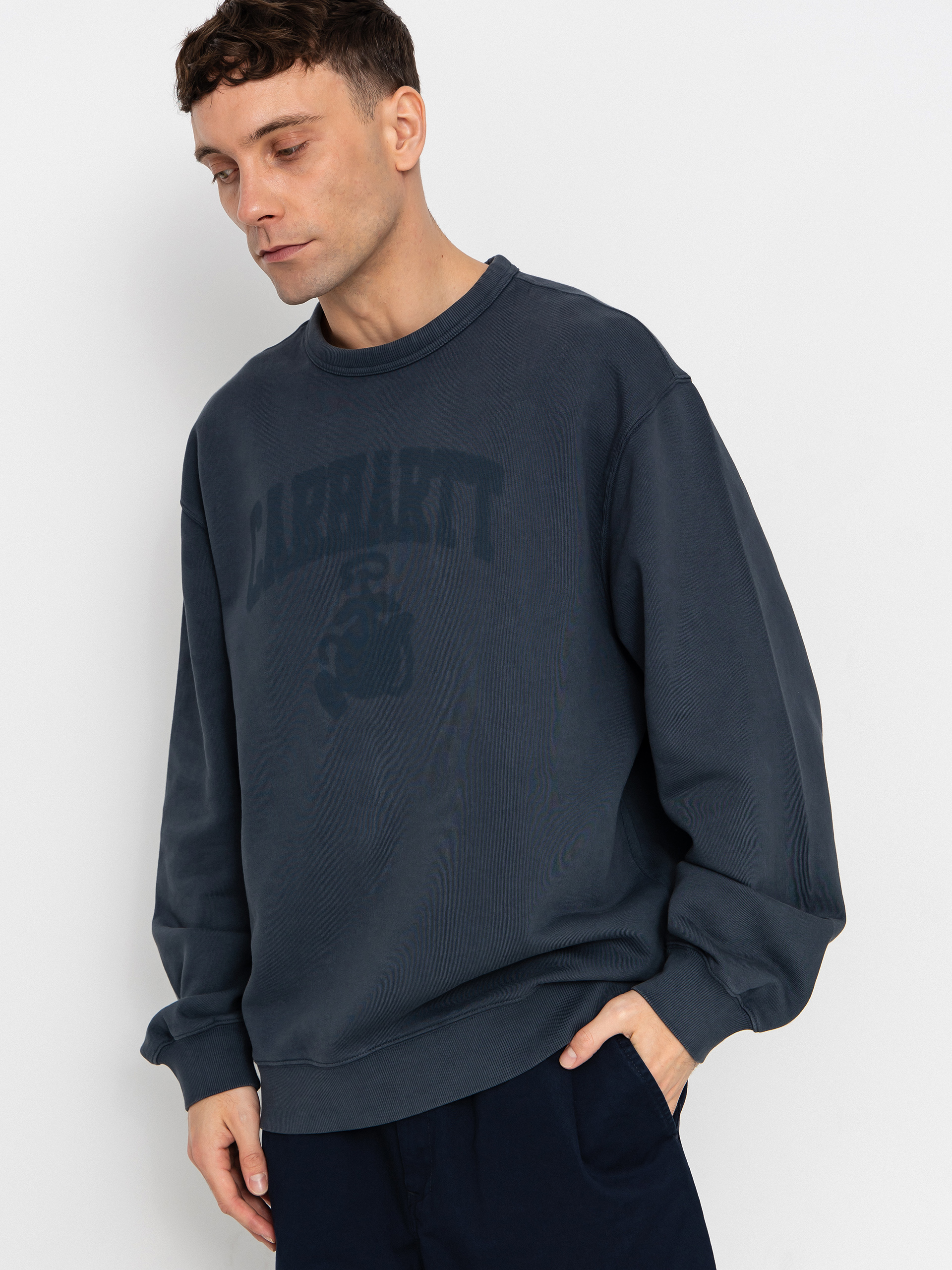 Carhartt WIP Sweatshirt Faded Pond Corps (deep night)