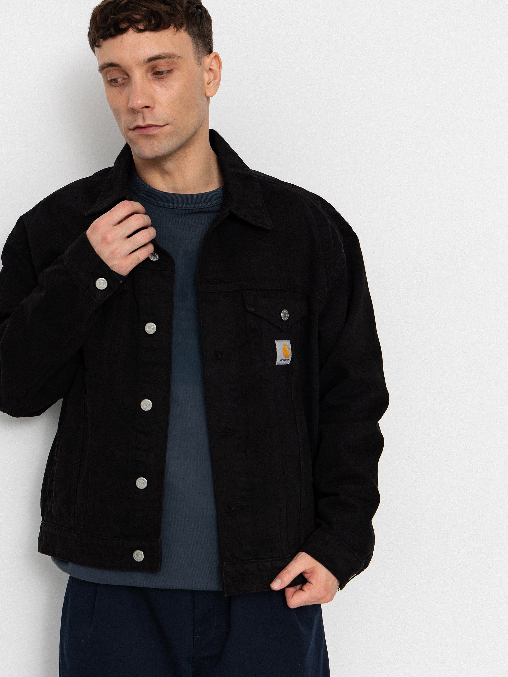 Carhartt WIP Everson Trucker Jacket - black (everson print/black