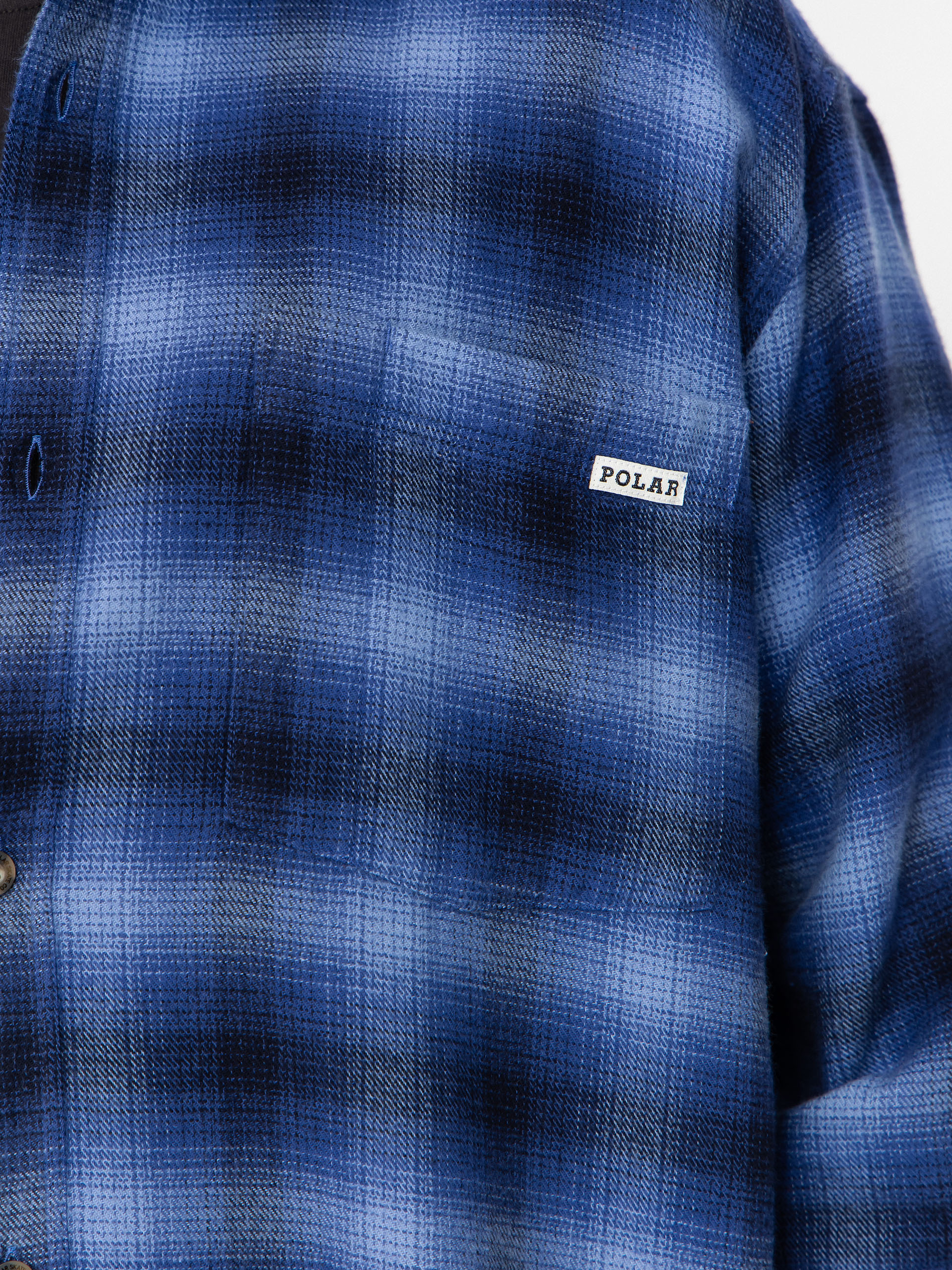 Polar Skate Mitchell Shadow Check Shirt - blue (blue)