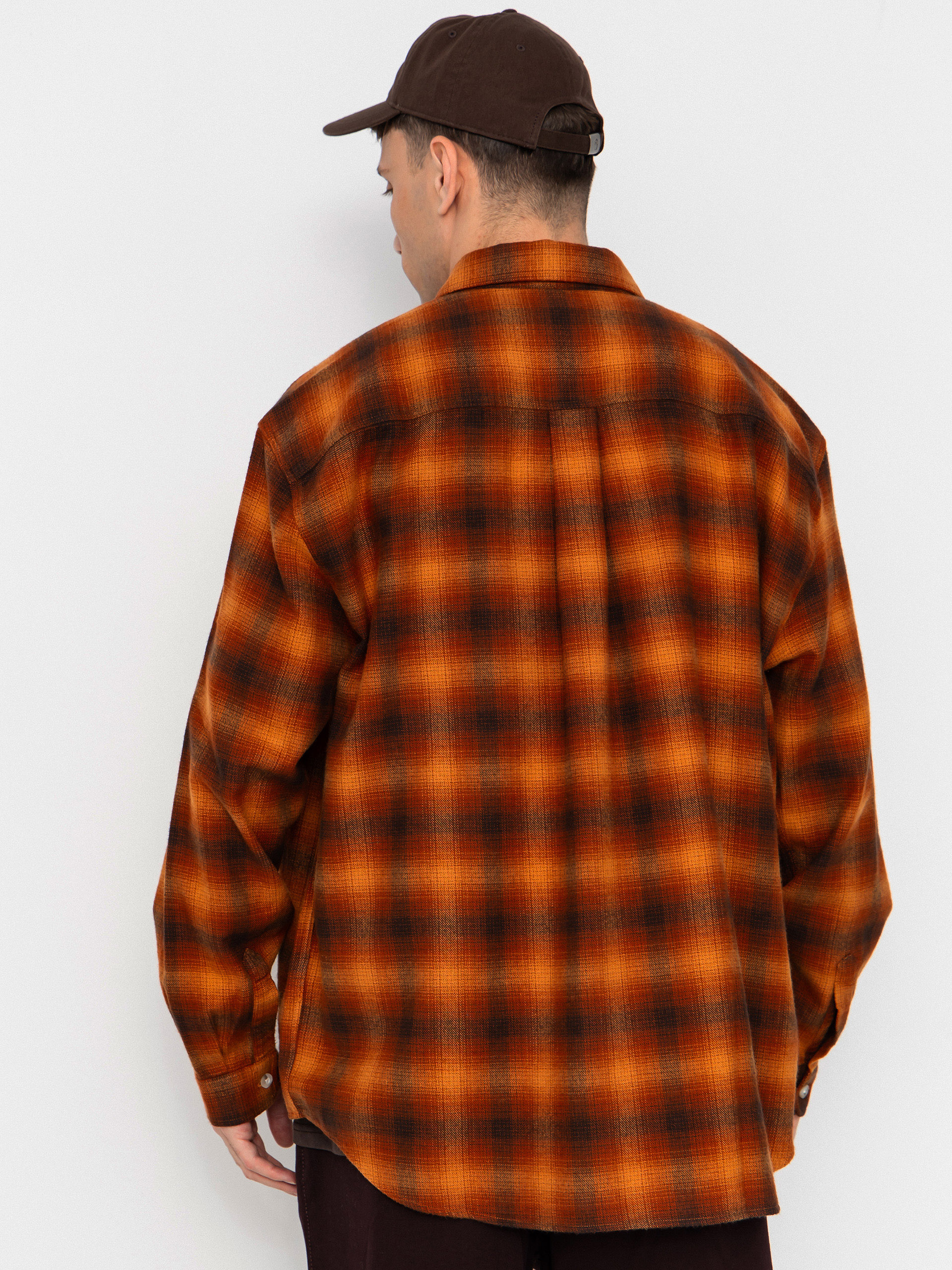 Polar Skate Mitchell Shadow Check Hemd (caramel)