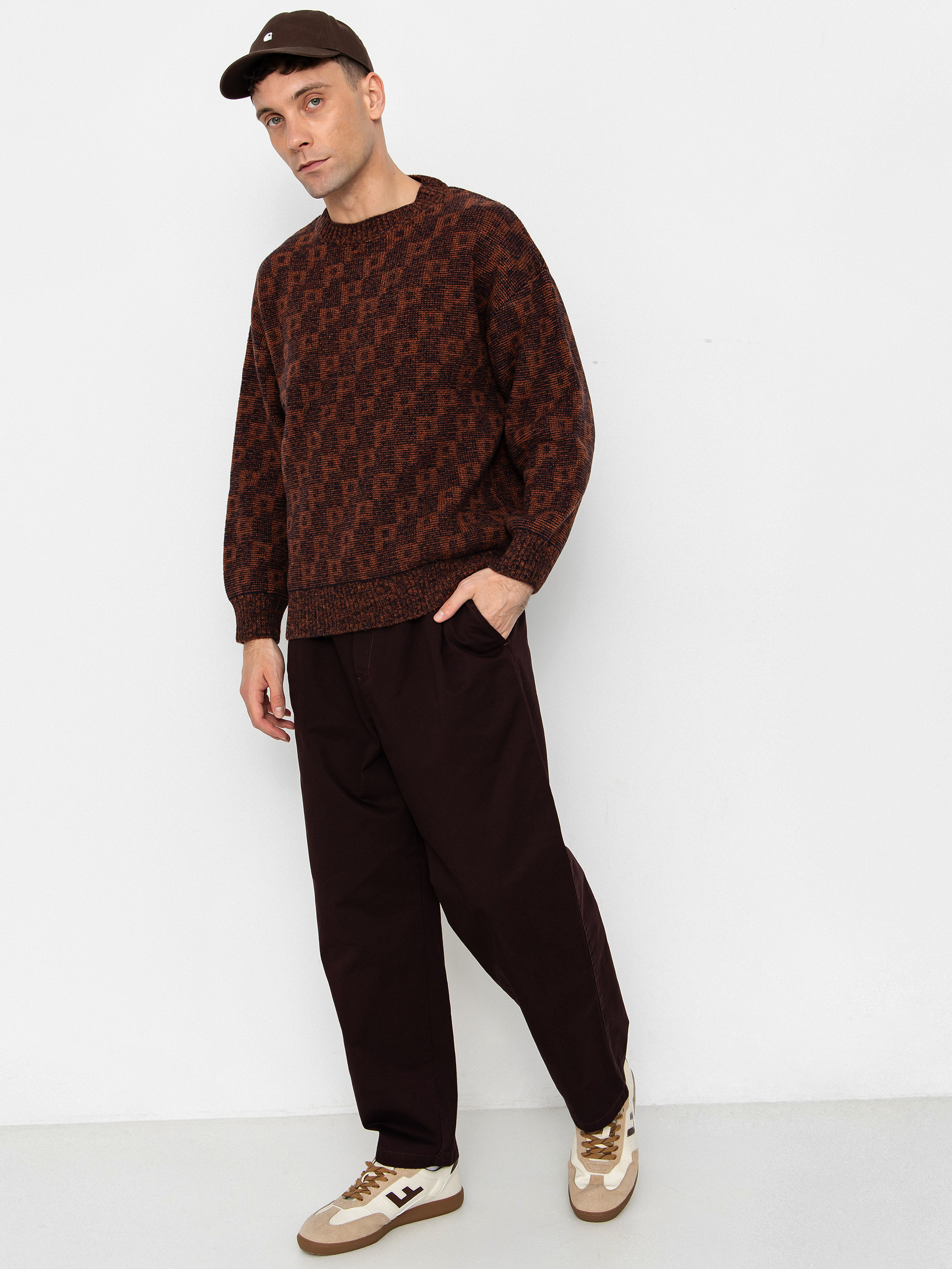 Polar Skate George P Pattern Pulli (navy/orange)