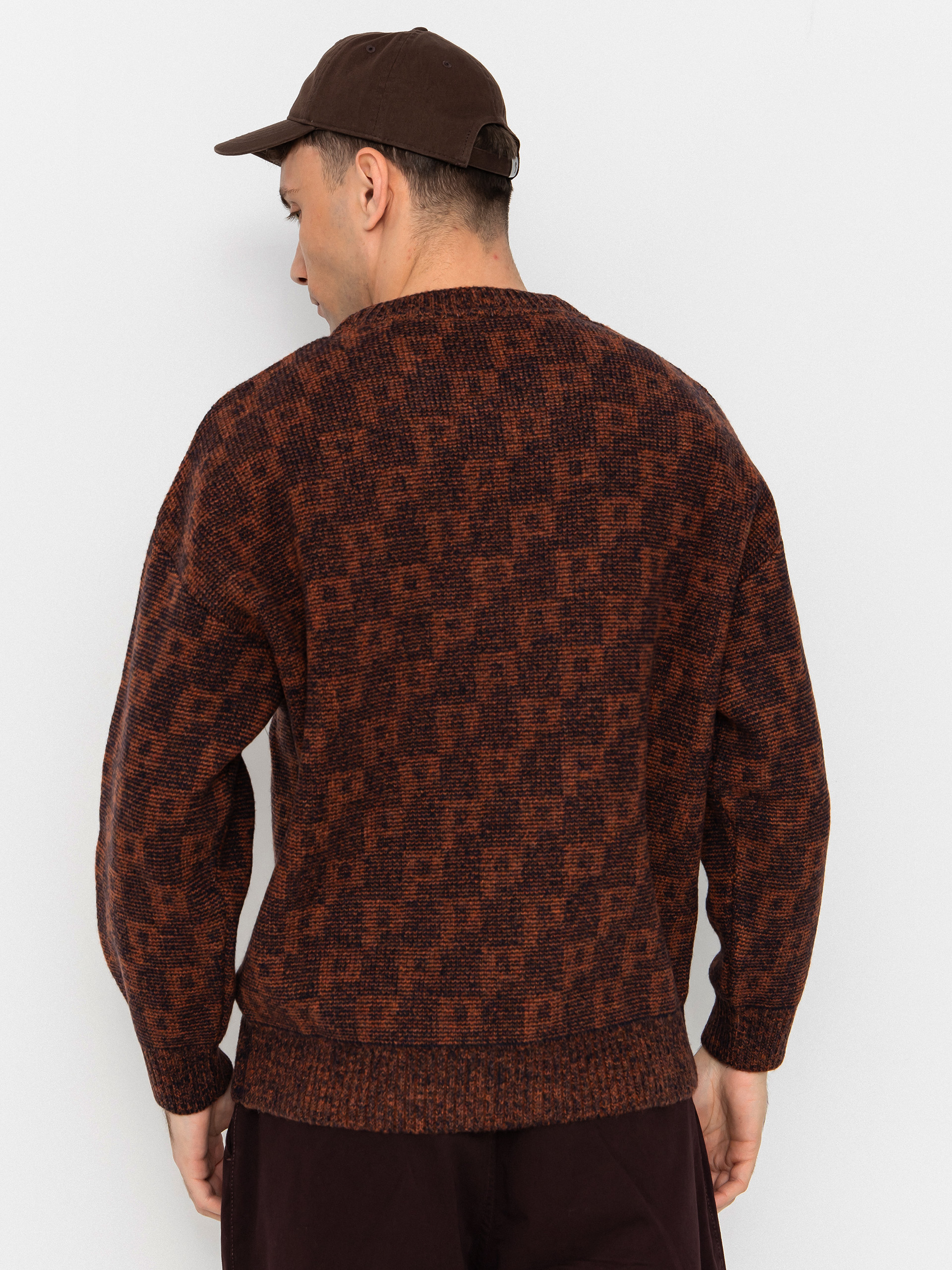 Polar Skate George P Pattern Sweater (navy/orange)