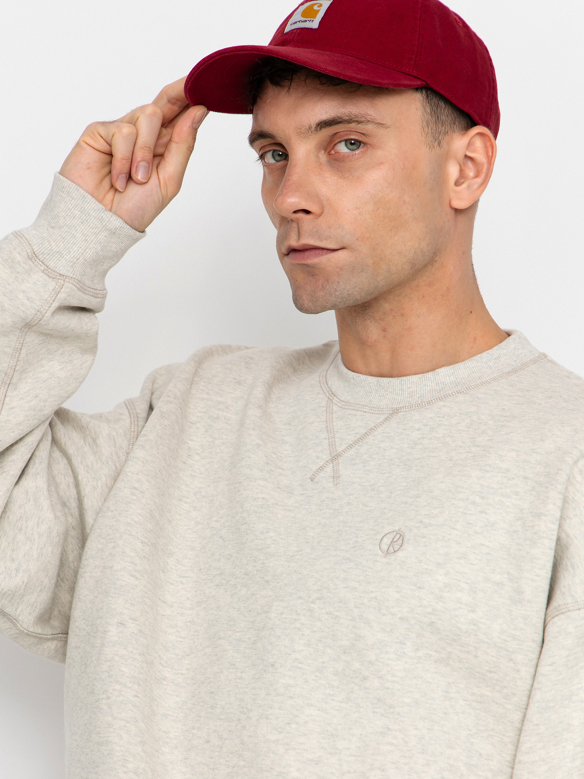 Polar Skate Frankie Crewneck Sweatshirt (ivory grey melange)