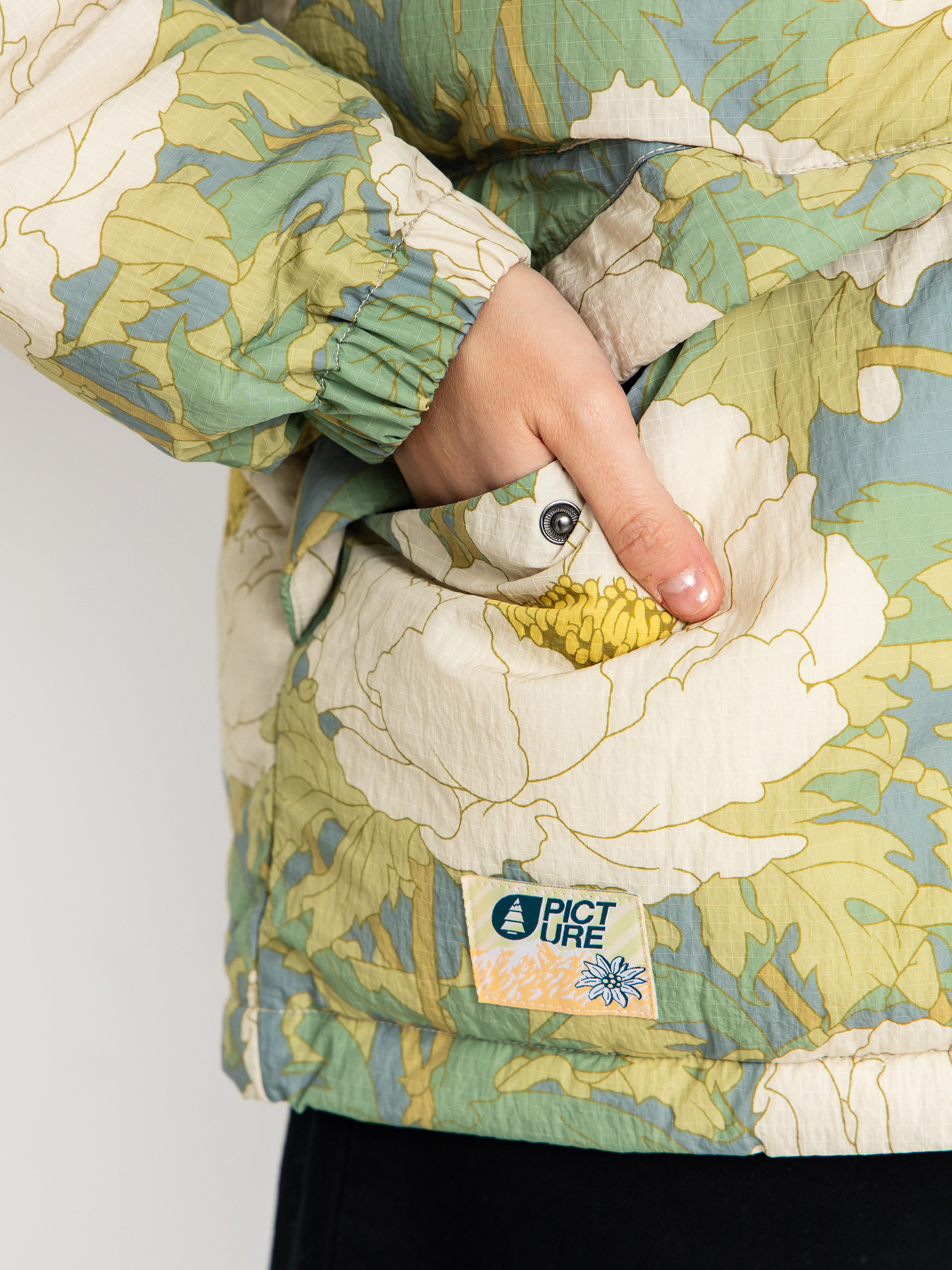 Picture Flib Wmn Jacket - green, multicolor (timeless flower print)