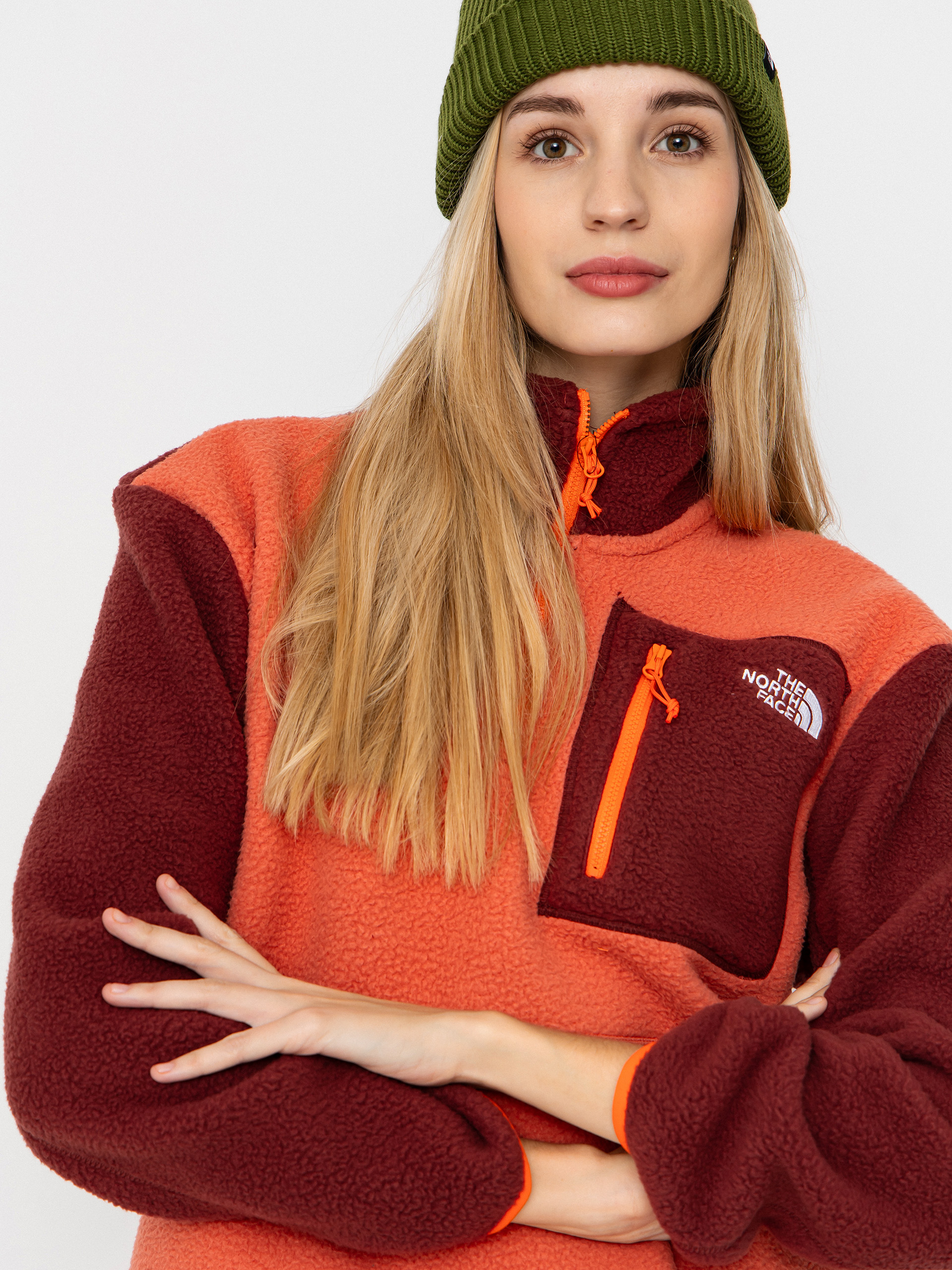 Herren The North Face Yumiori 1/4 Zip Fleece Jacke (mars dust/sumac/solar f)