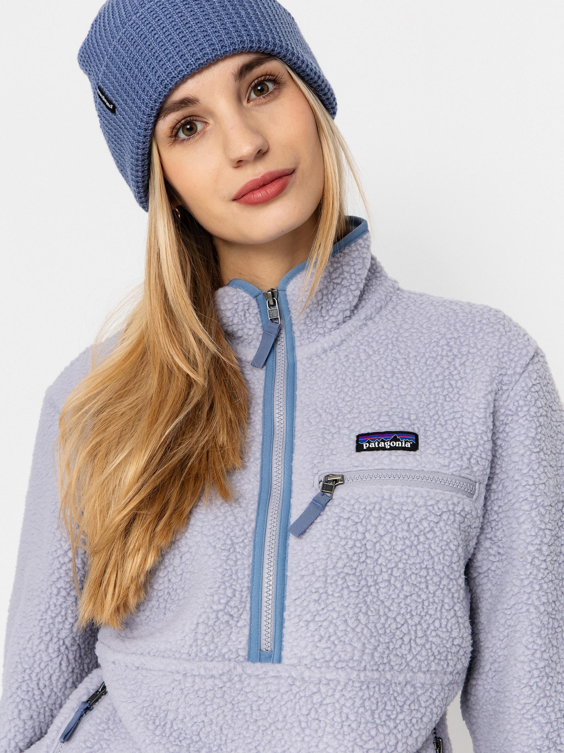 Damen Patagonia Retro Pile Marsupial Fleece Jacke (permafrost purple)