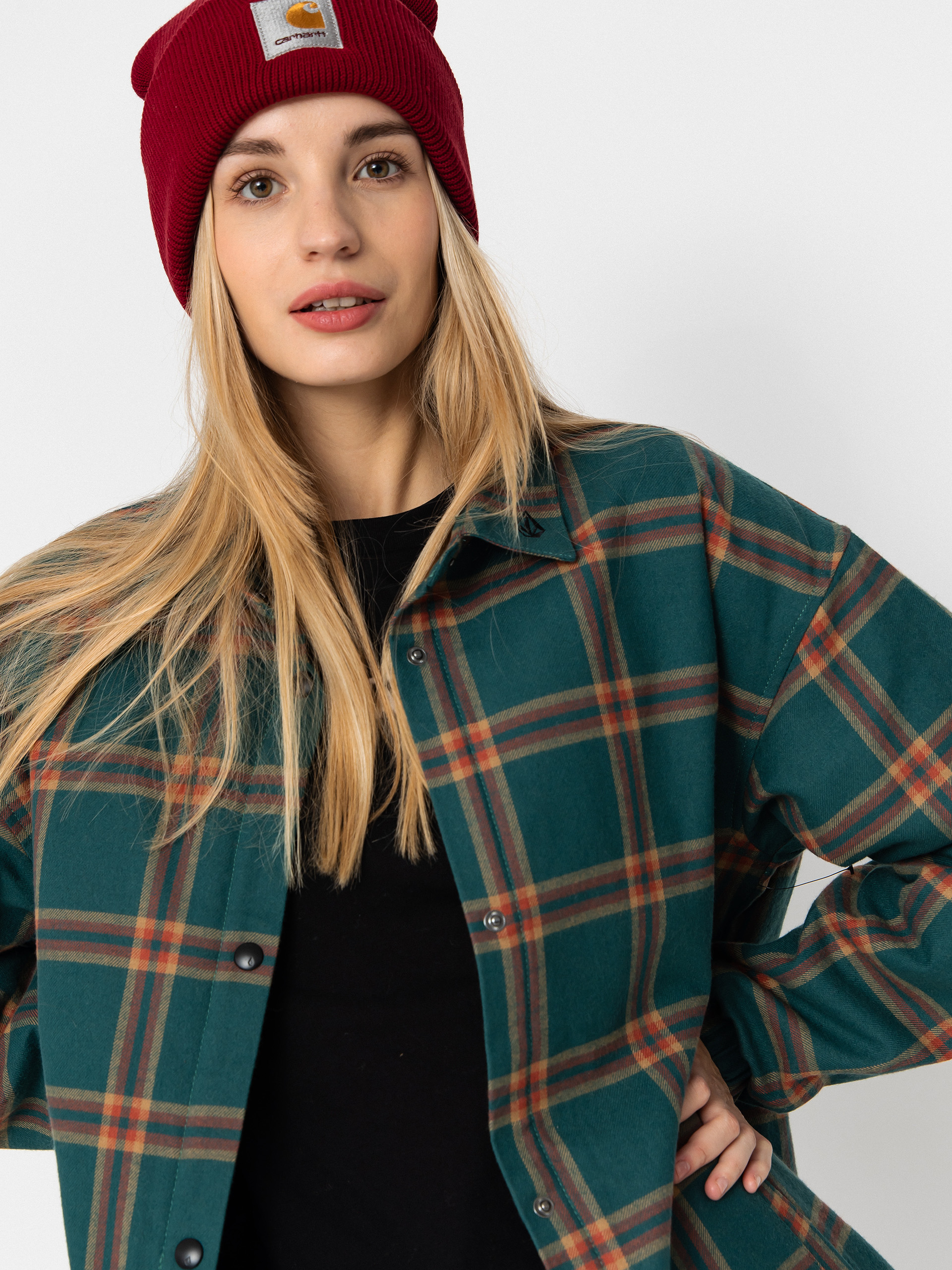Damen Volcom Ins Riding Flannel Jacke (atlantic deep)