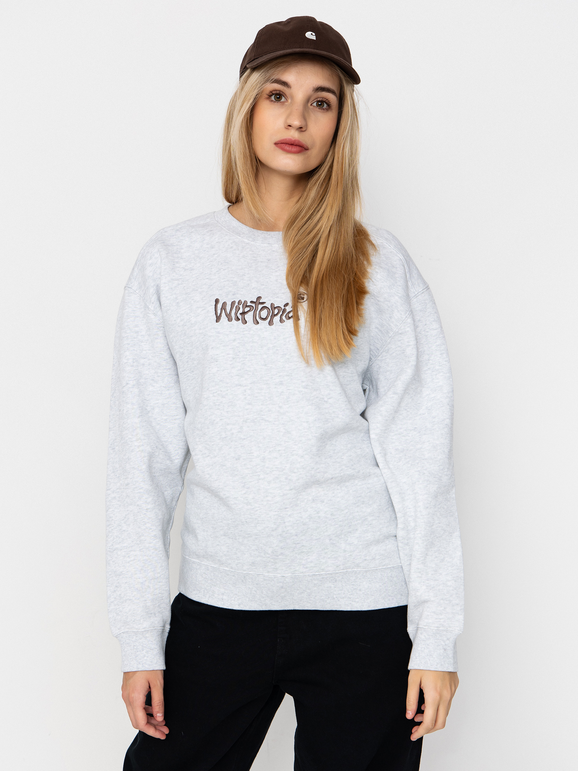 Carhartt WIP Wiptopia Script Wmn Sweatshirt (ash heather/dusky beige)