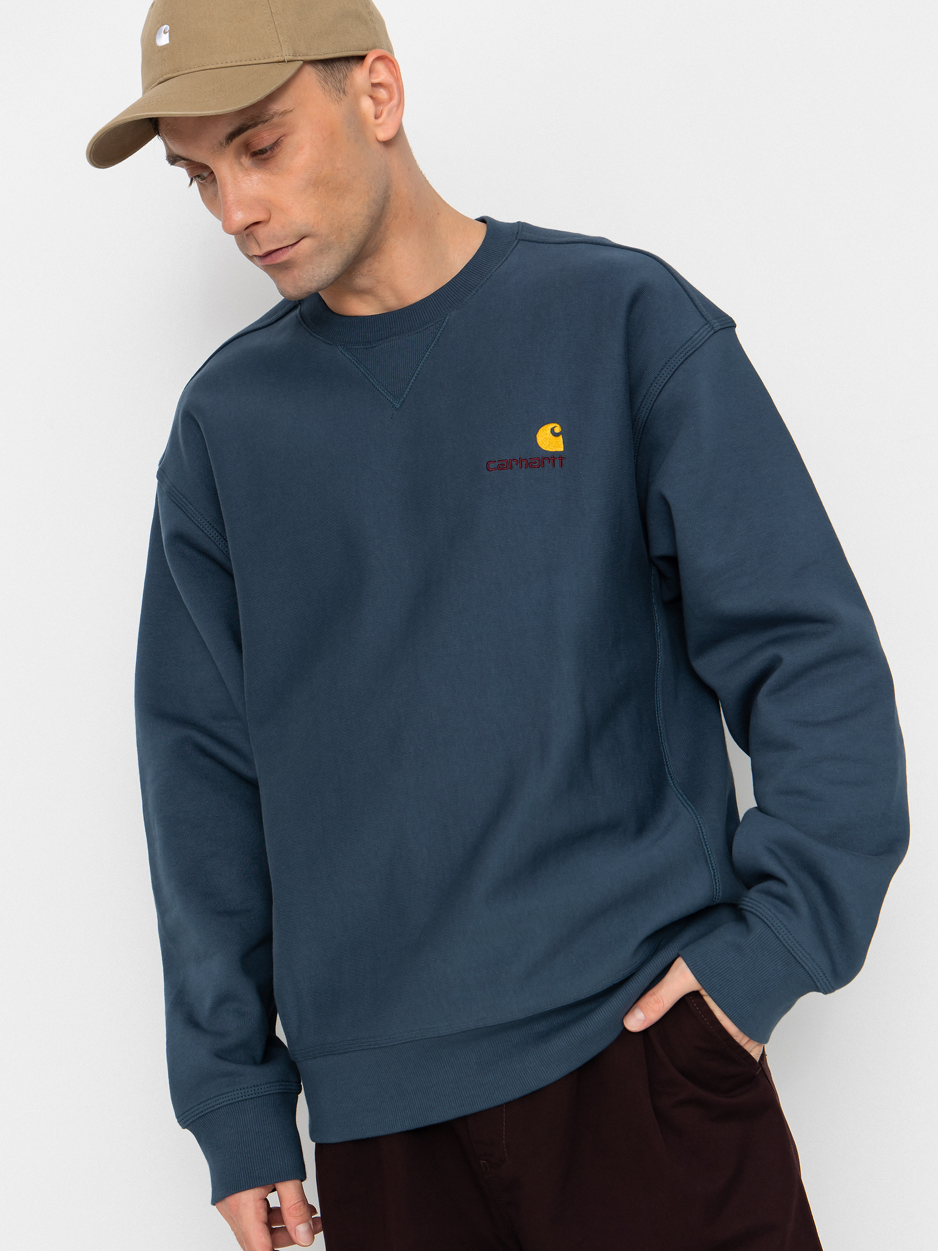 Carhartt WIP American Script Sweatshirt (office blue)