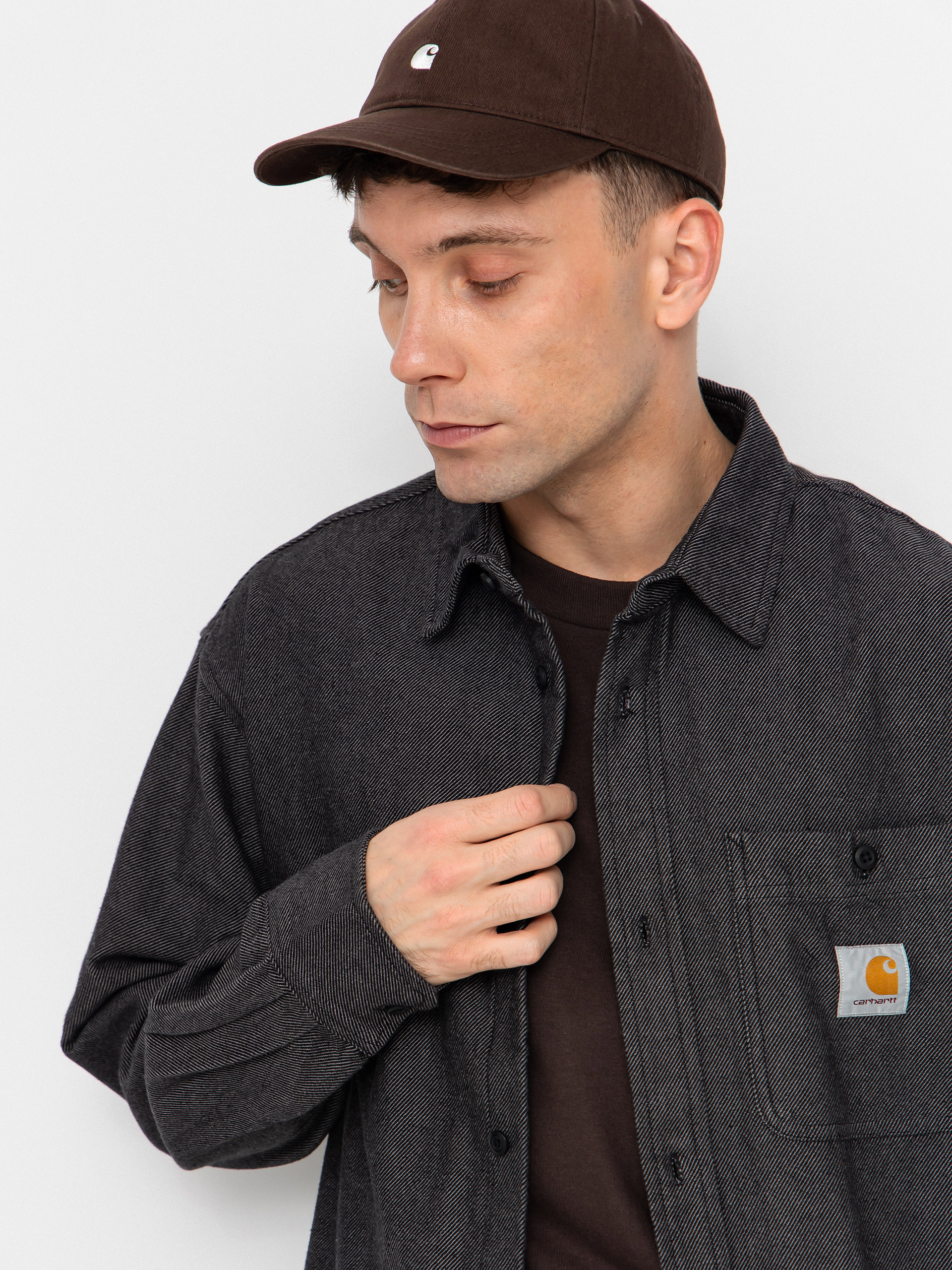 Carhartt WIP Hemd Edgar (black/wax)