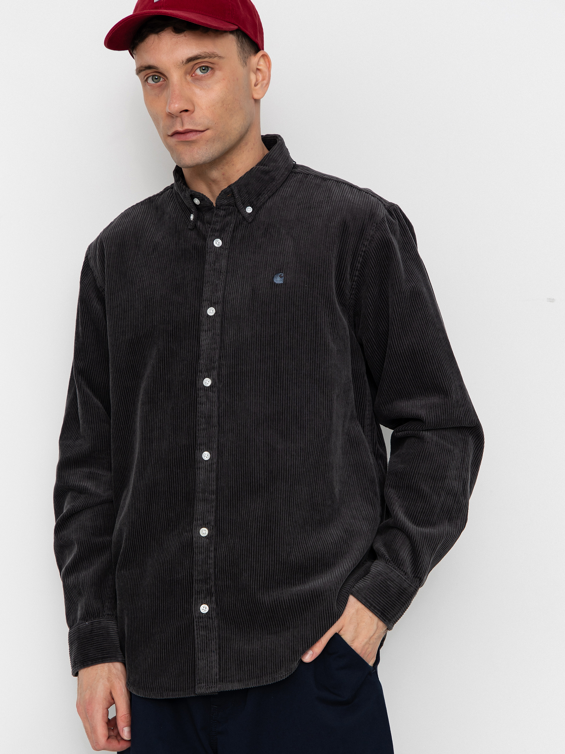 Carhartt WIP Shirt Madison Cord (graphite/graphite)