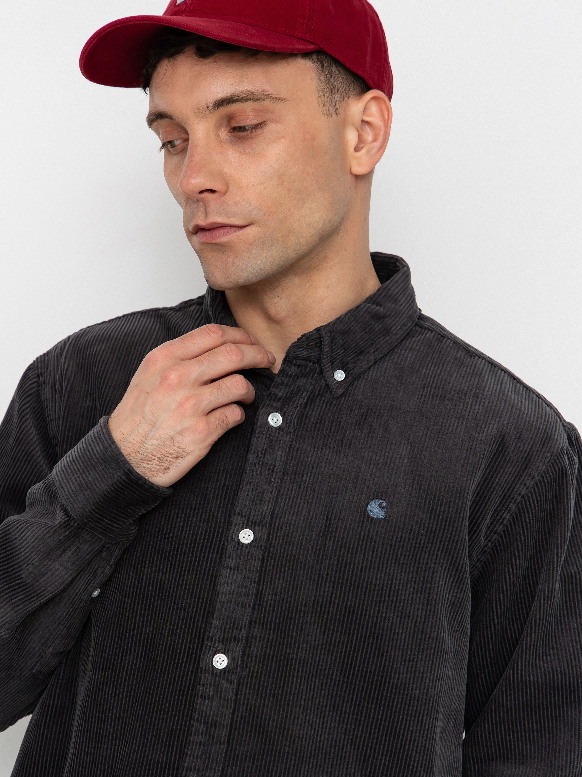 Carhartt WIP Hemd Madison Cord (graphite/graphite)