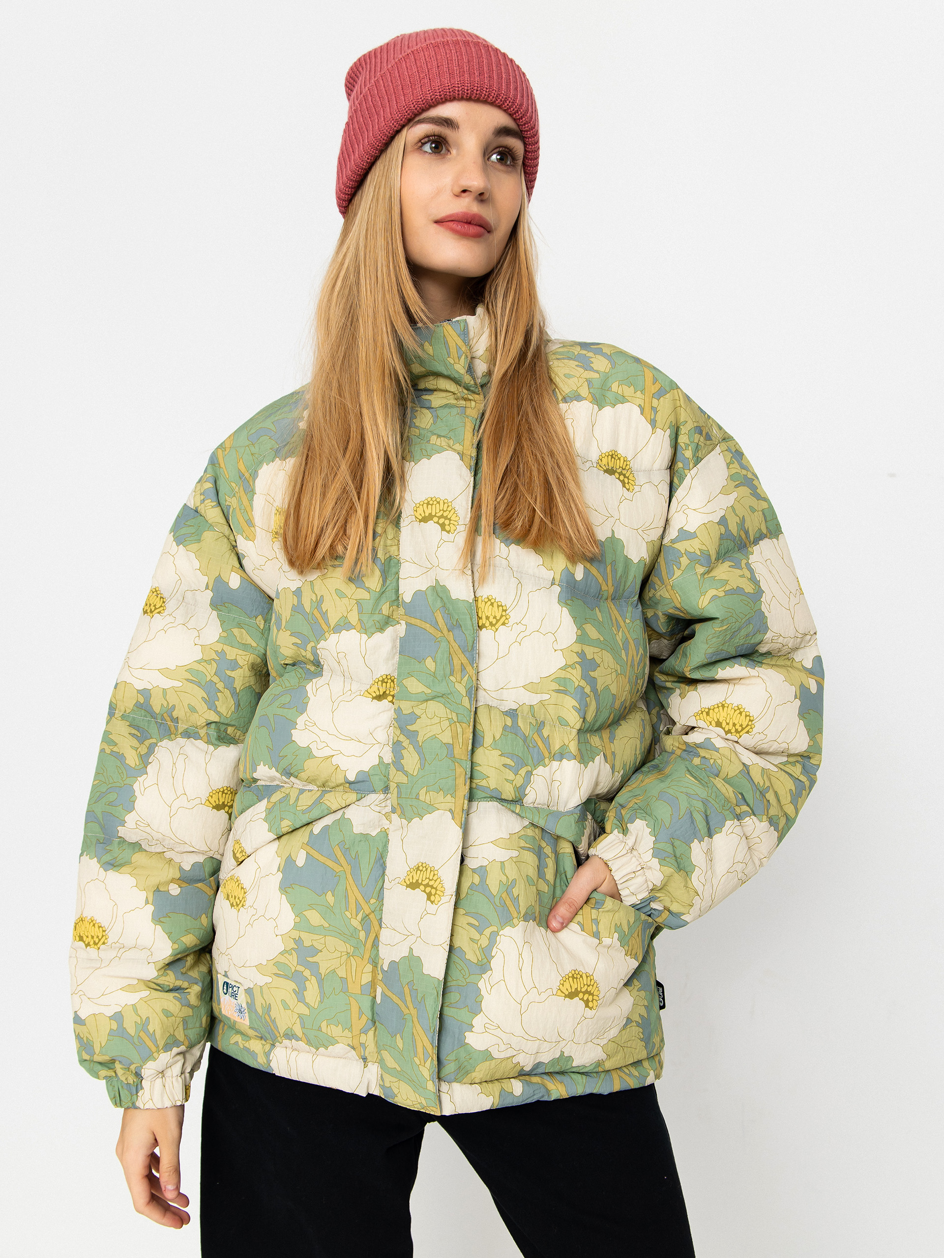 Picture Flib Wmn Jacket - green, multicolor (timeless flower print)