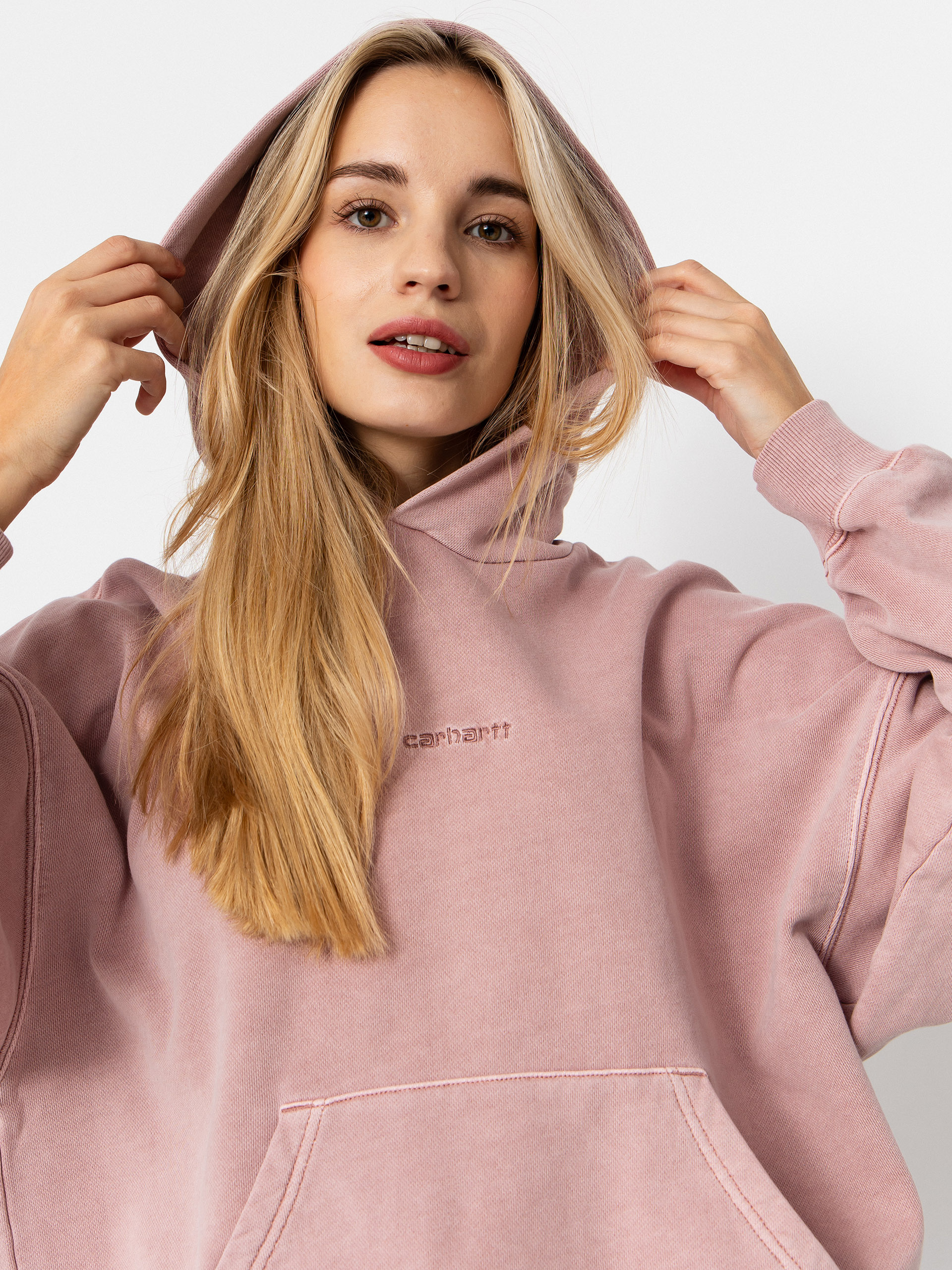 Carhartt WIP Hoodie Benton HD Wmn (glassy pink/garment dyed)