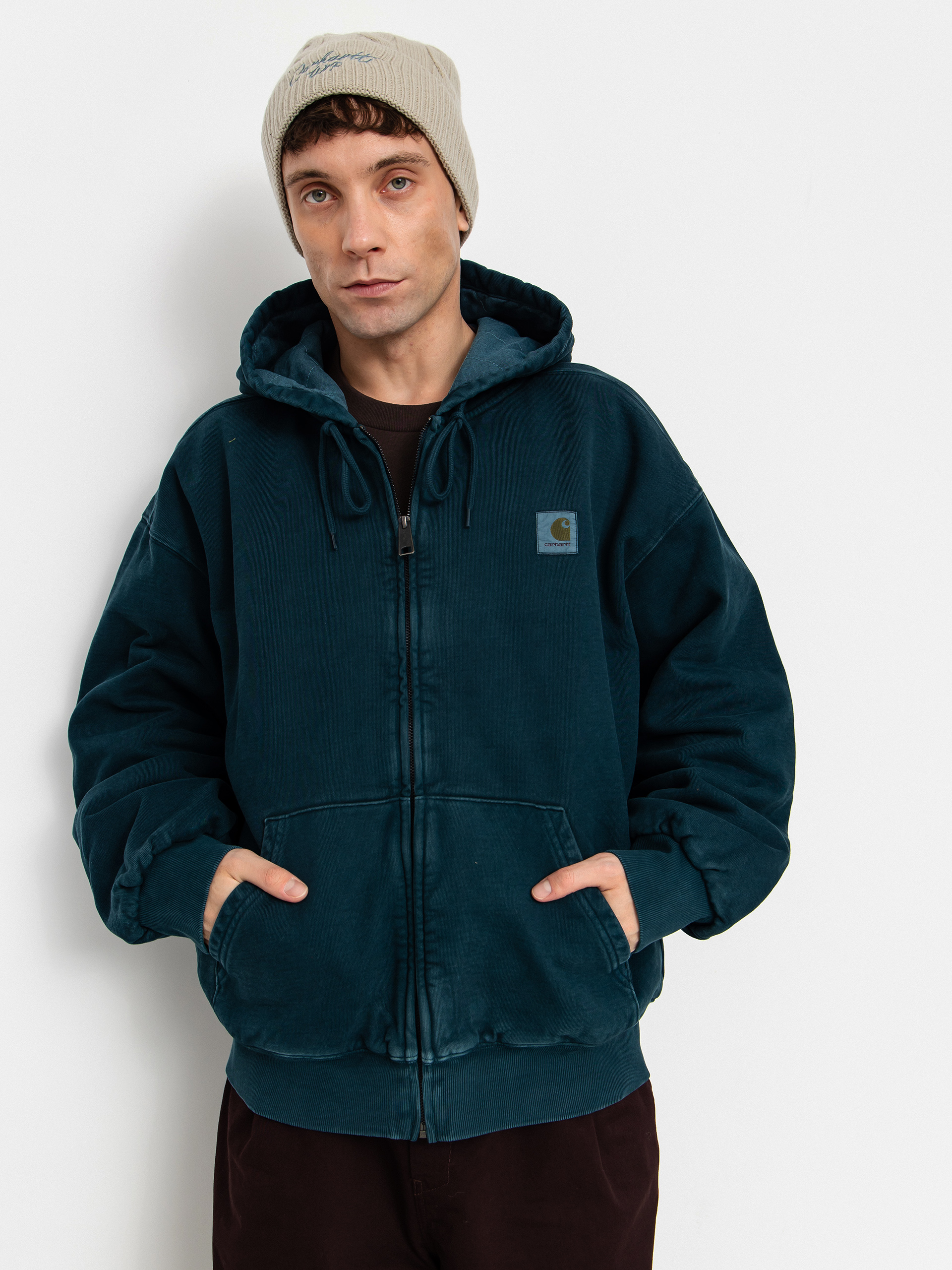 Carhartt ジップアップジャケット ダークグリーン Carhartt WIP detroit zip up jacket in green | ASOS