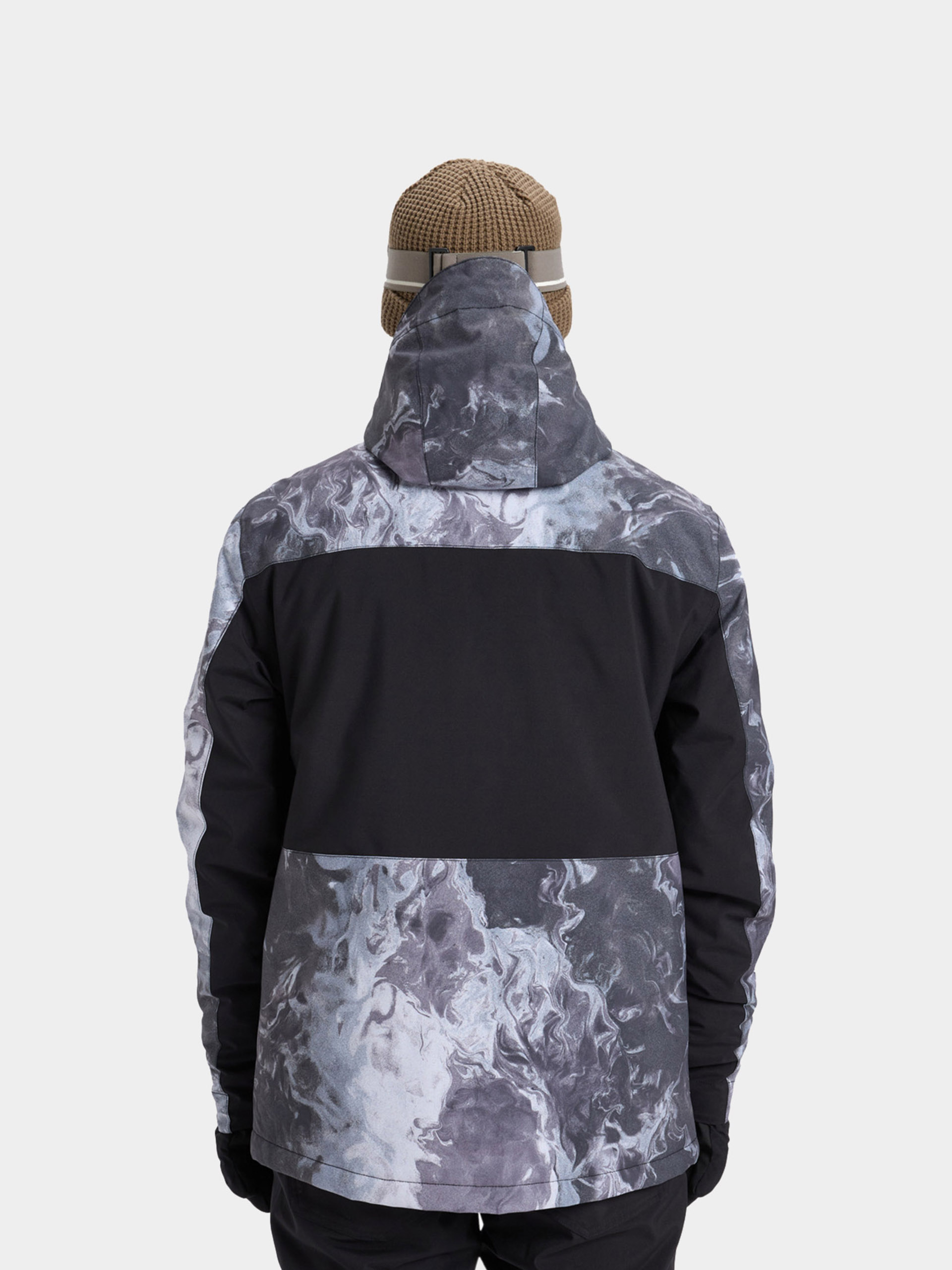 Mens Quiksilver Sycamore Printed Snowboard jacket (true black)