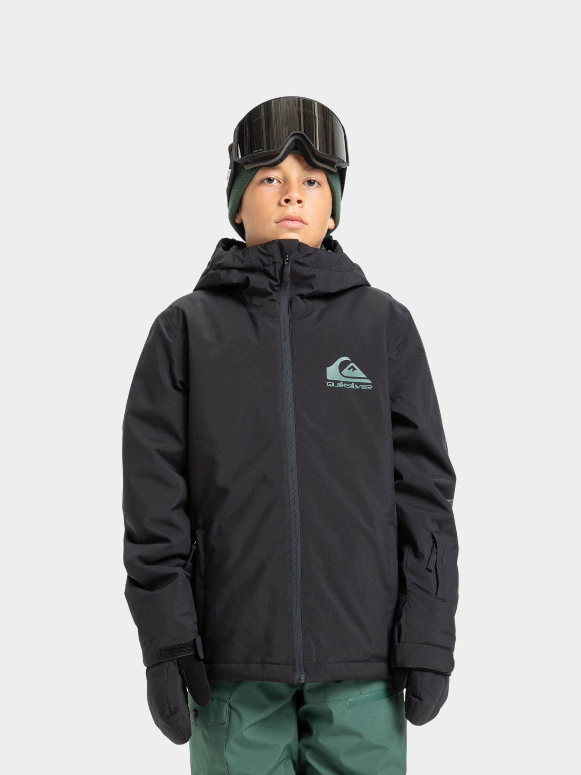 Quiksilver Mission Printed Block JR Snowboard jacket - blue (resin