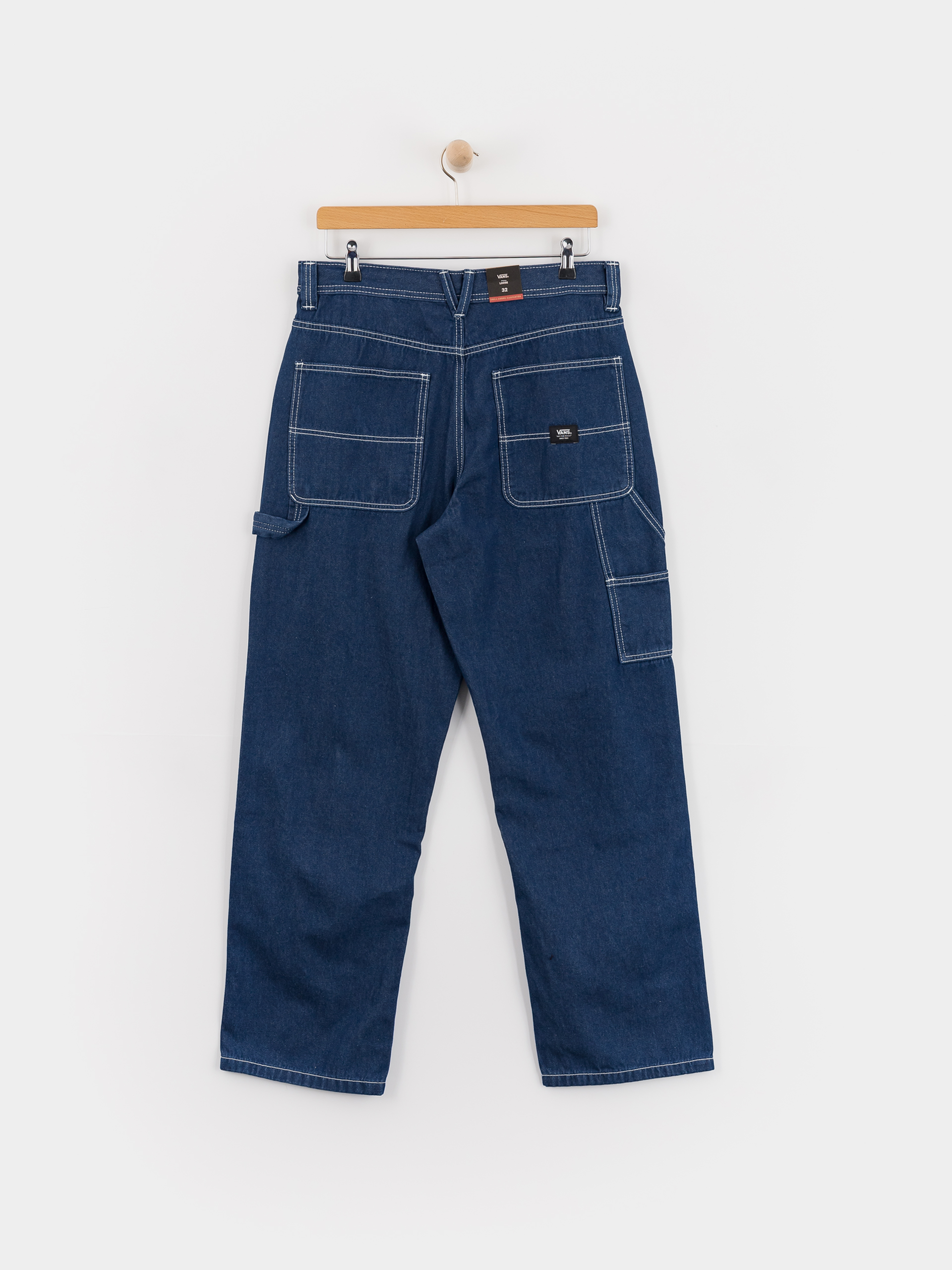 Vans Drill Chore Carpenter Loose Denim Pants - navy blue (indigo