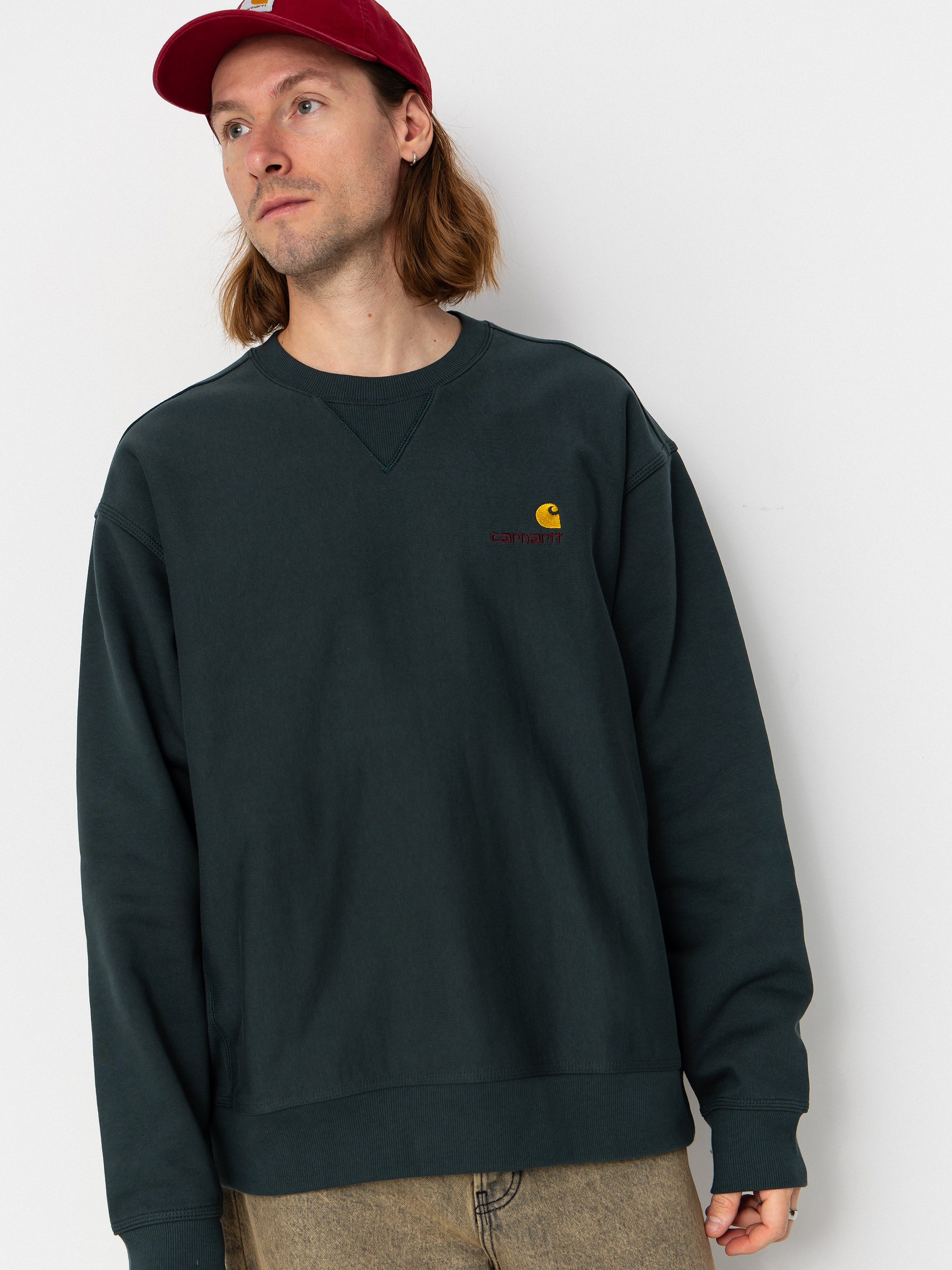 Carhartt WIP Sweatshirt American Script (kale green)