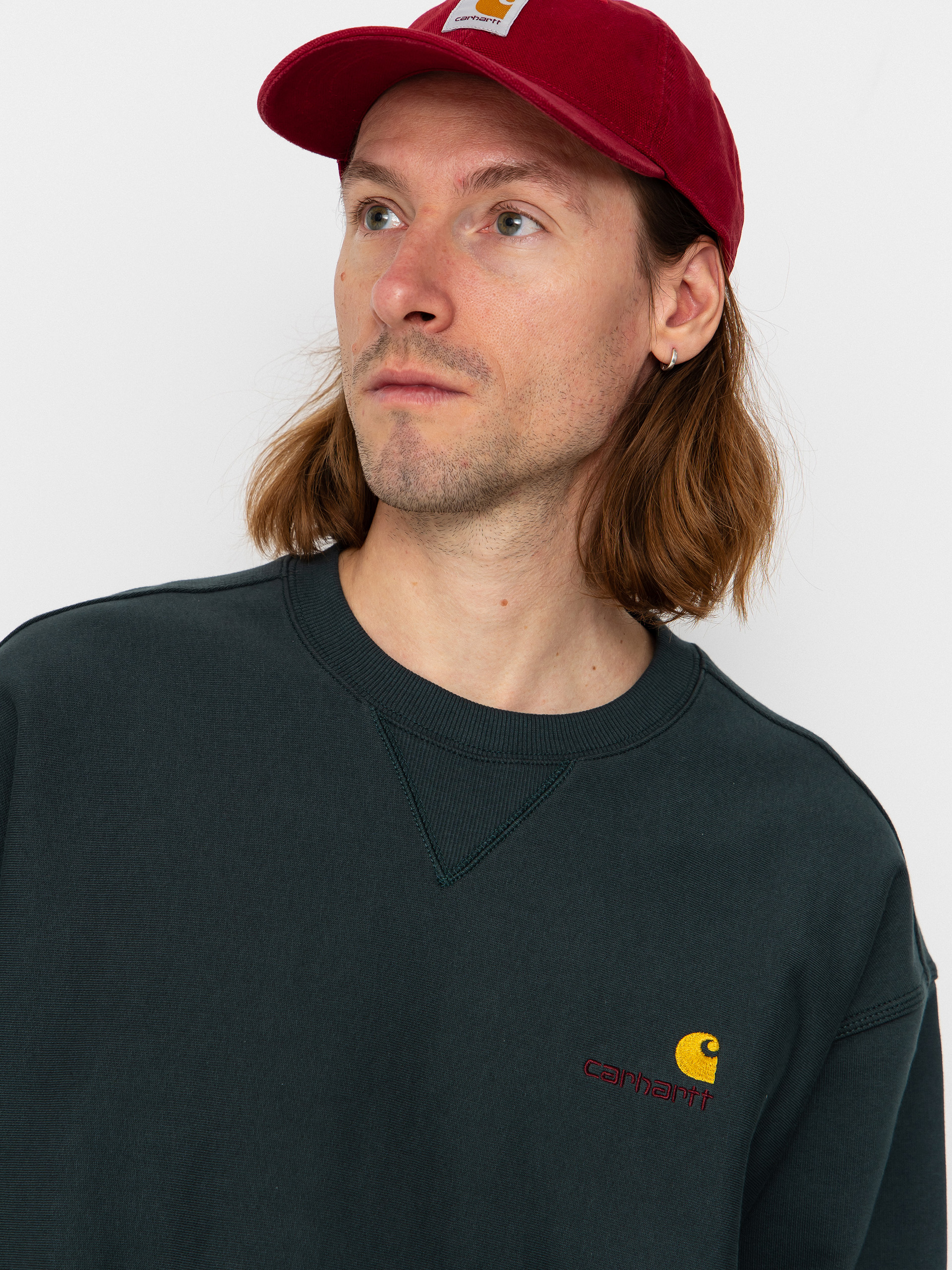 Carhartt WIP Sweatshirt American Script (kale green)