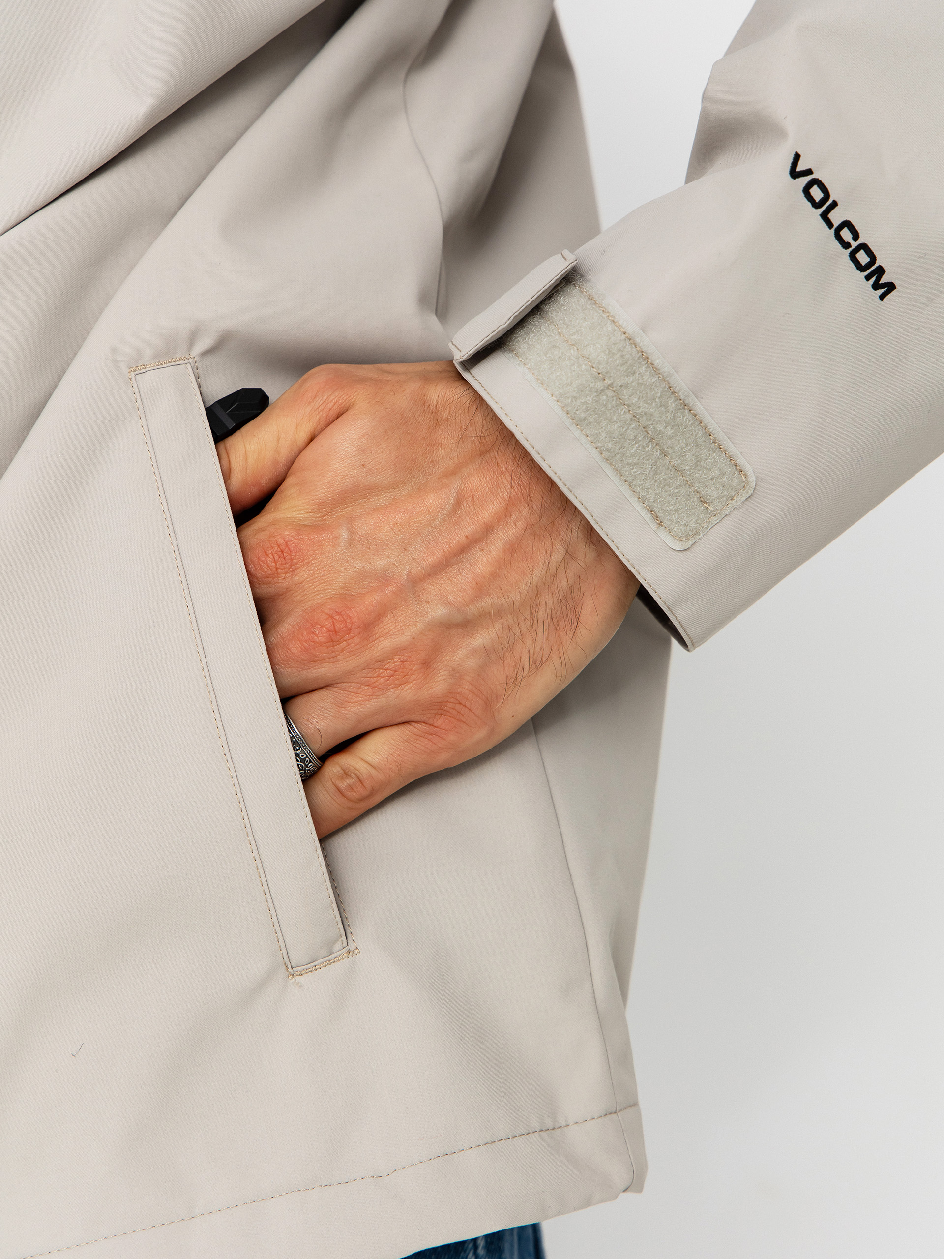 Mens Volcom Snowboard jacket Buckthreeeighty (stone)