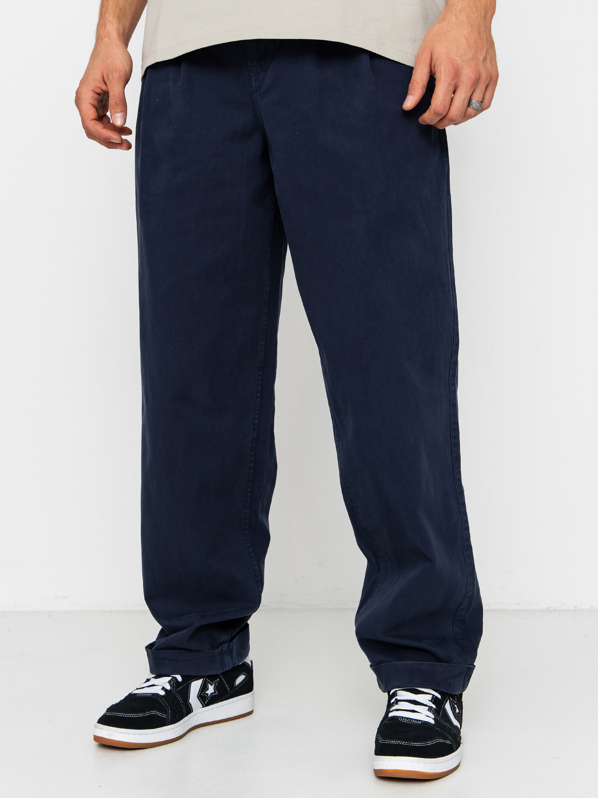 Element Big Pleated Chino Pants - navy blue (eclipse navy)