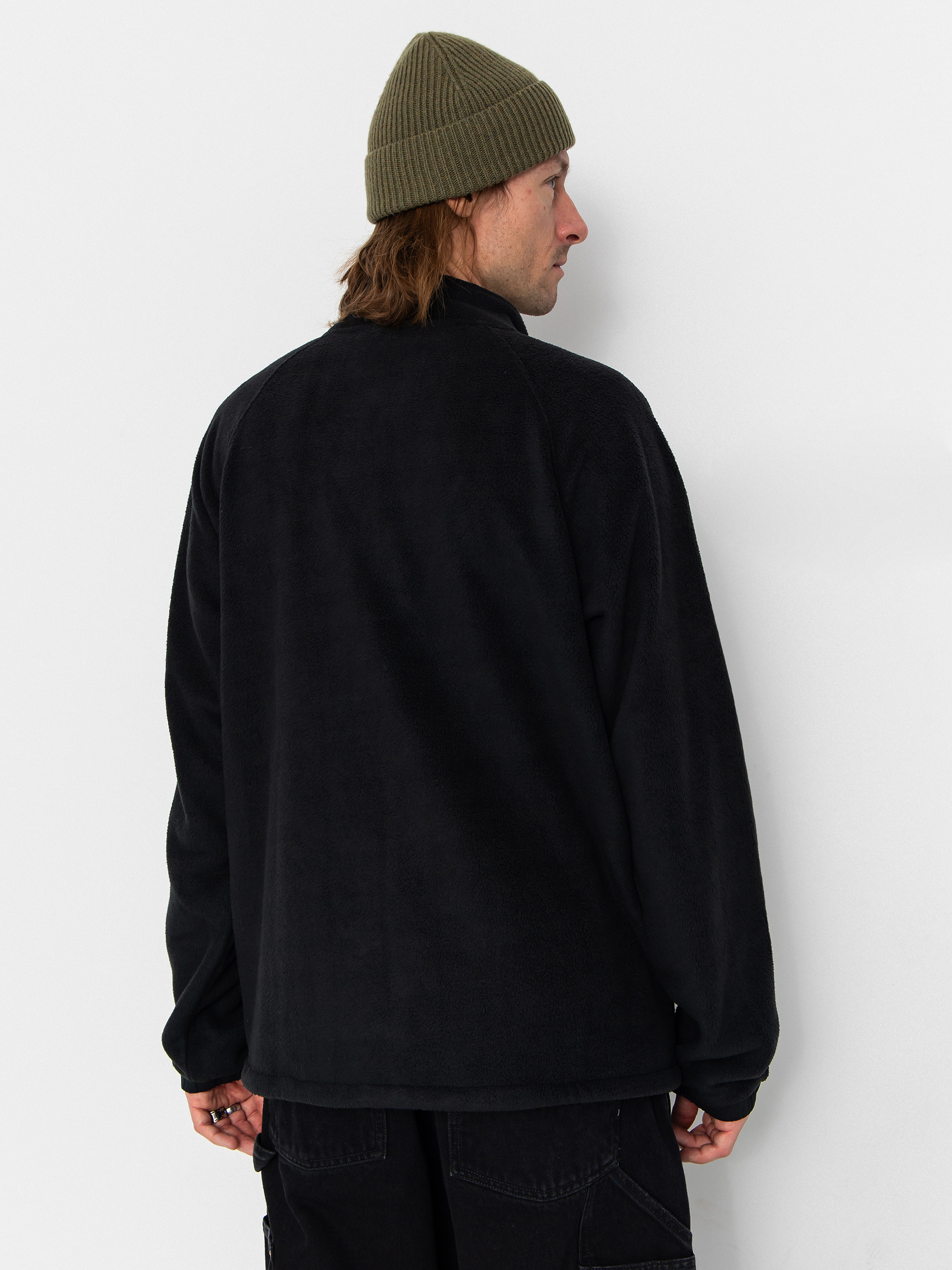 Jones Snowboards Sweatshirt Lodge Half Zip Rec (stealth black)