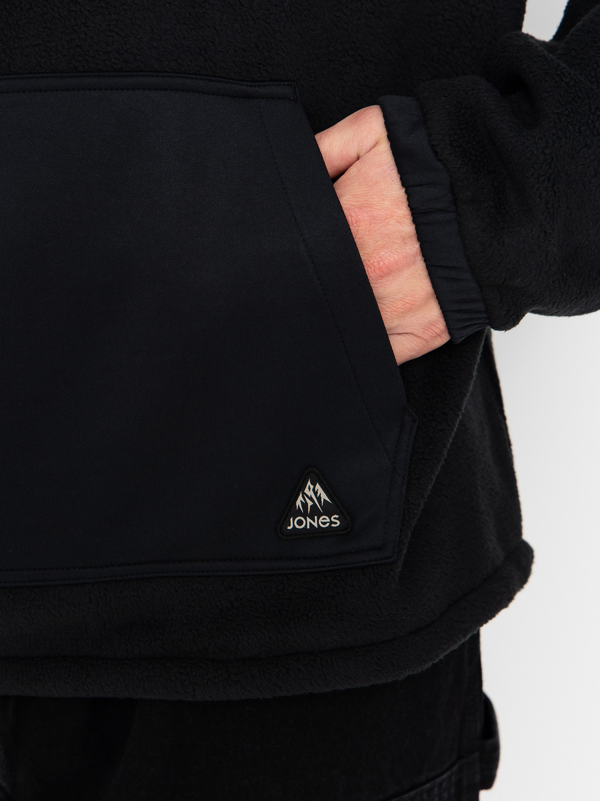 Jones Snowboards Sweatshirt Lodge Half Zip Rec (stealth black)