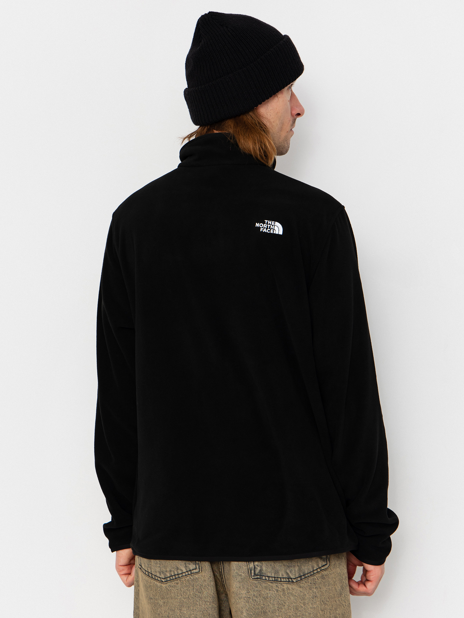Mens The North Face Fleece  Glacier FLC 1/4 Zip (tnf black)