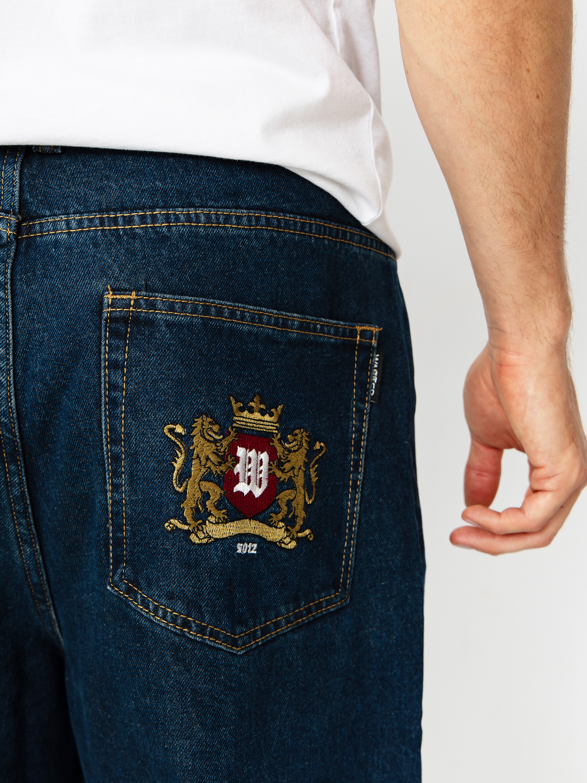 Wasted Paris Pants Crest Casper (raw blue)
