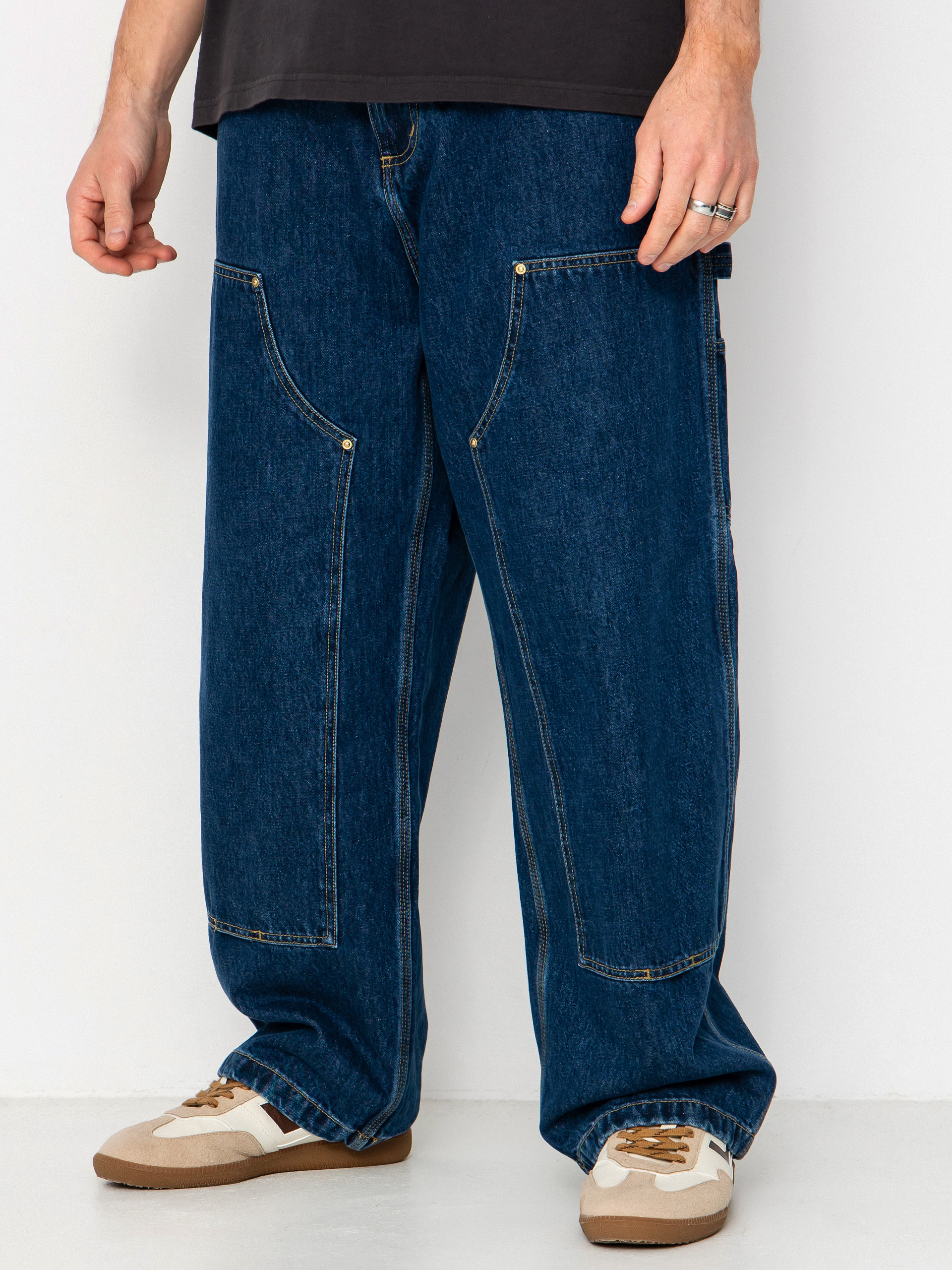 Carhartt WIP Pants Nash Double Knee - blue (blue/stone washed)