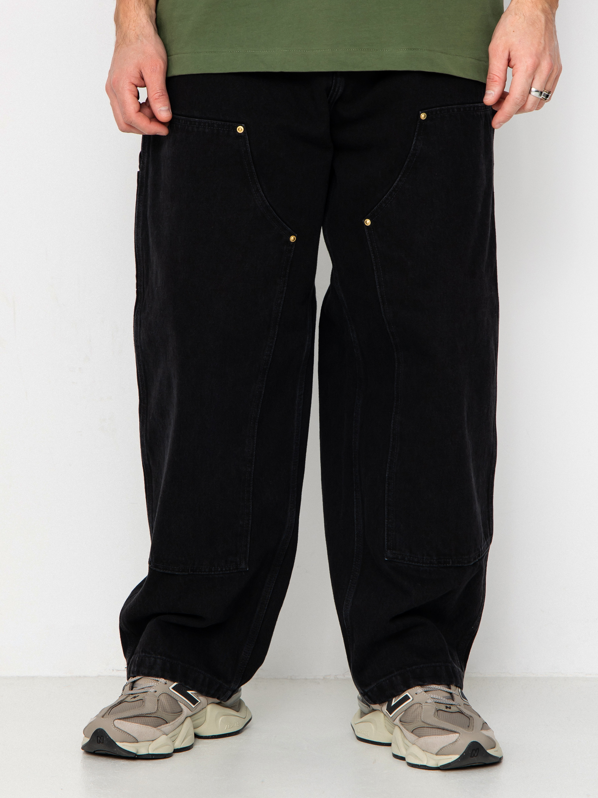 Carhartt WIP Pants Nash Double Knee - black (black/stone washed)