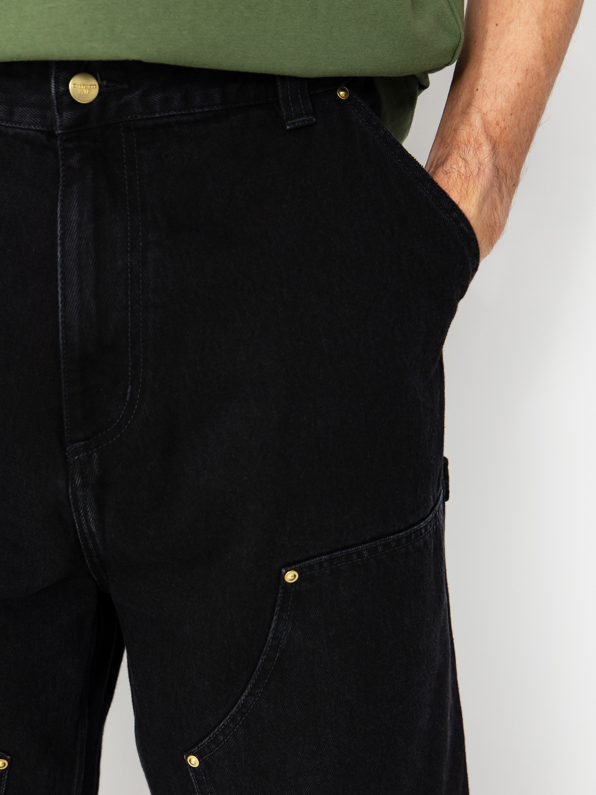 Carhartt WIP Hose Nash Double Knee (black/stone washed)