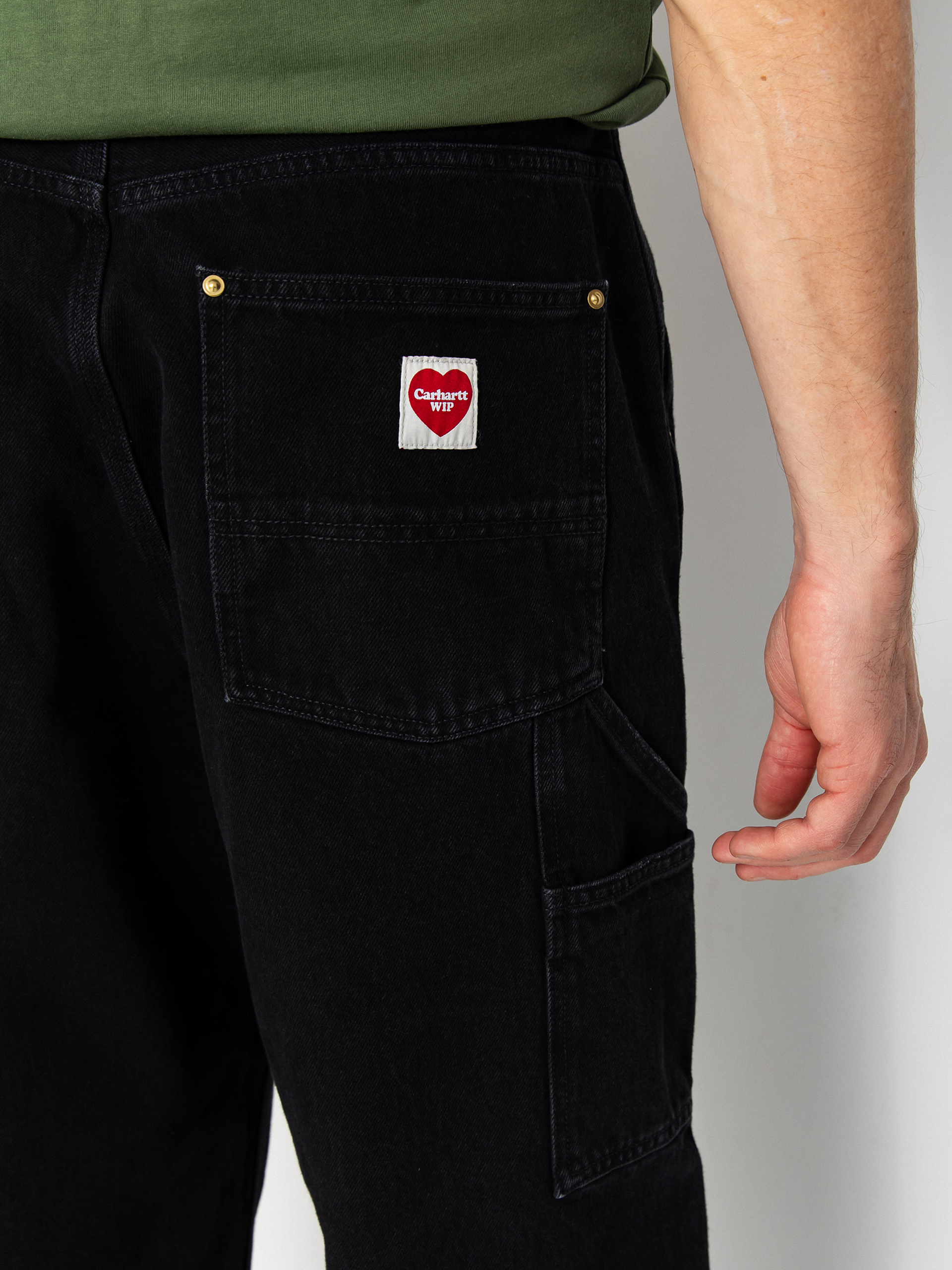 Carhartt WIP Pants Nash Double Knee - black (black/stone washed)
