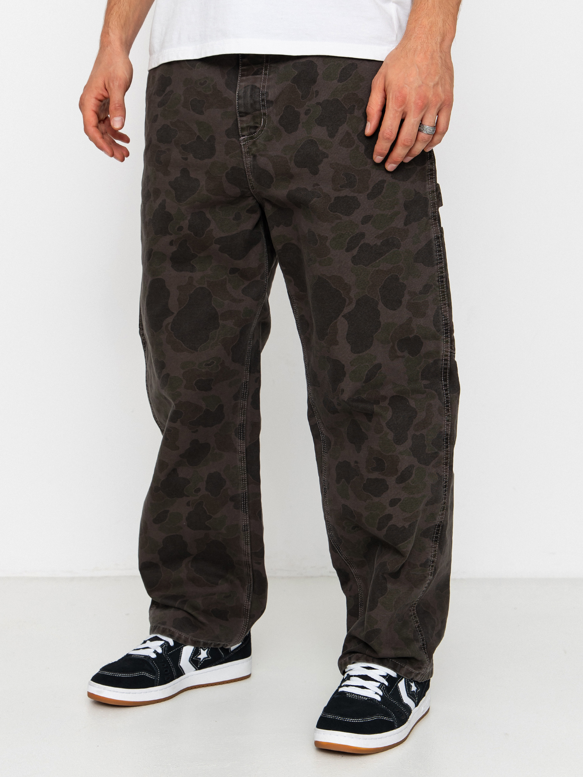 Carhartt WIP Pants Duck Single Knee - camo (camo duck/green