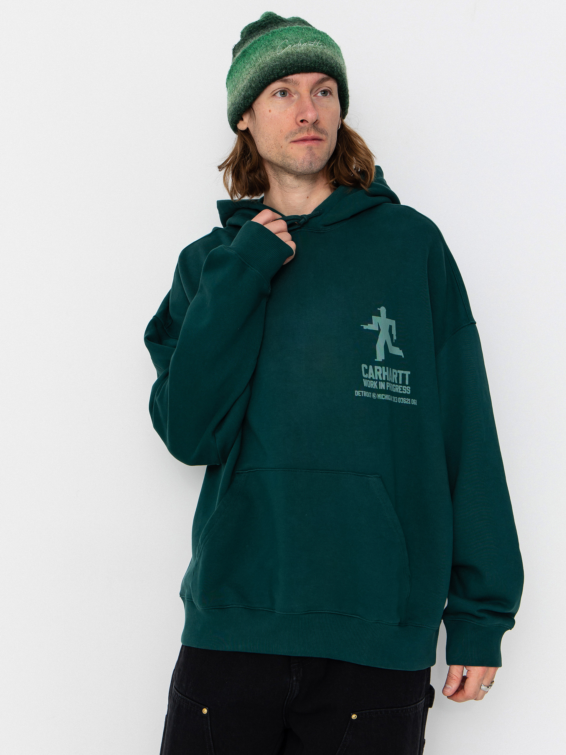 Carhartt WIP Hoodie Distance HD (dark fir/stone dyed)