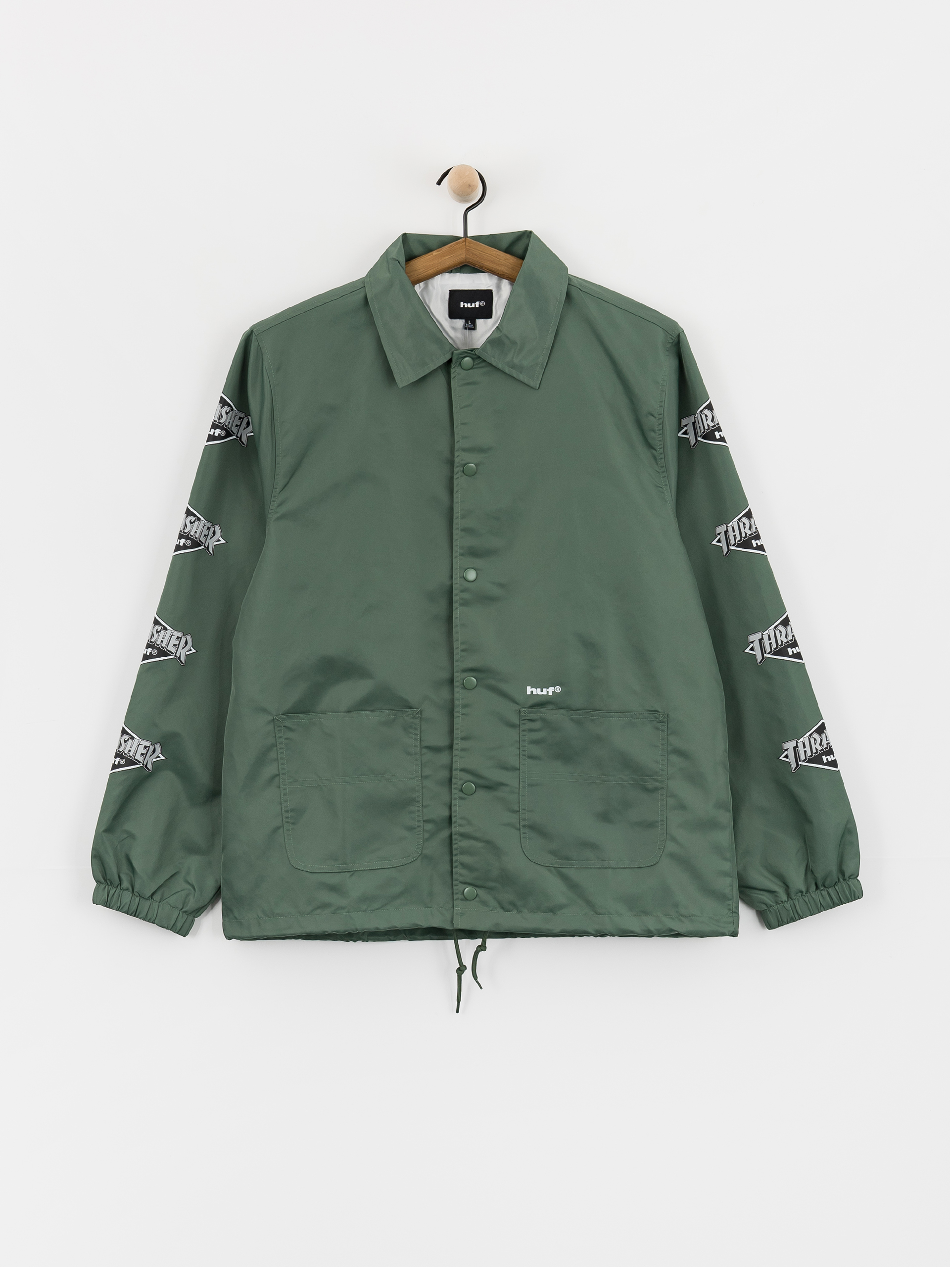 HUF Jacke X Thrasher Logo (forest green)