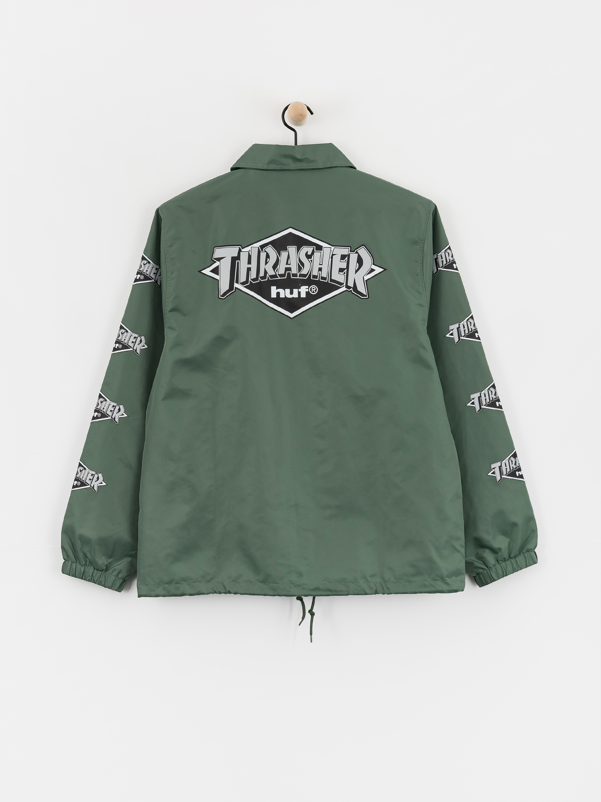 HUF Jacke X Thrasher Logo (forest green)
